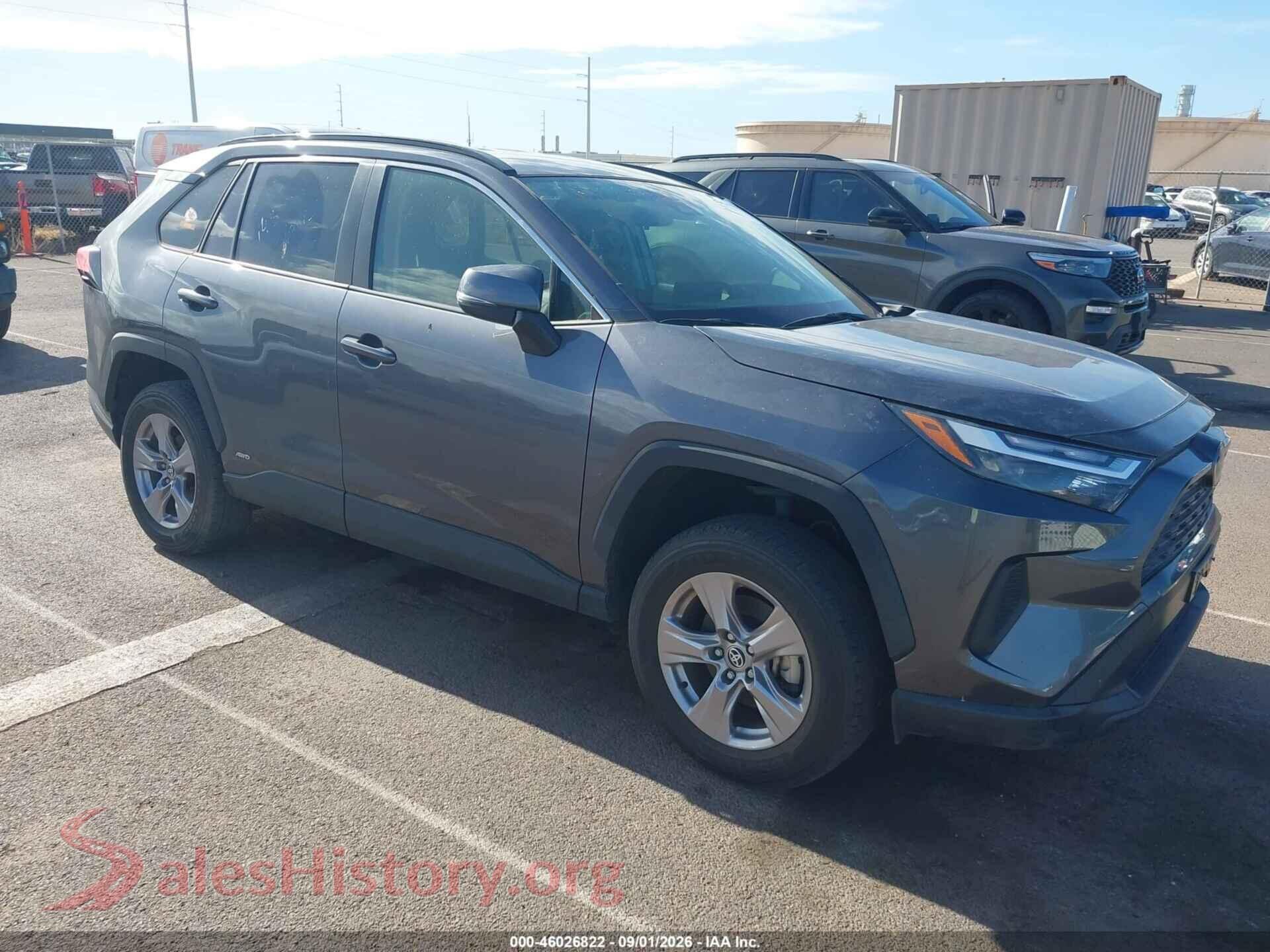 2022 TOYOTA RAV4 HYBRID — VIN JTMRWRFV7ND143962