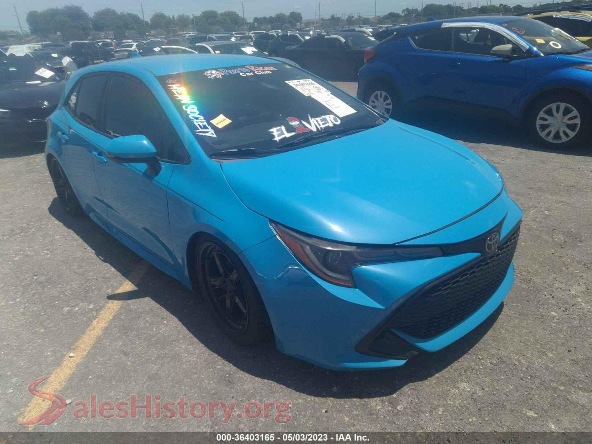 2019 TOYOTA COROLLA HATCHBACK — VIN JTNK4RBE5K3017660