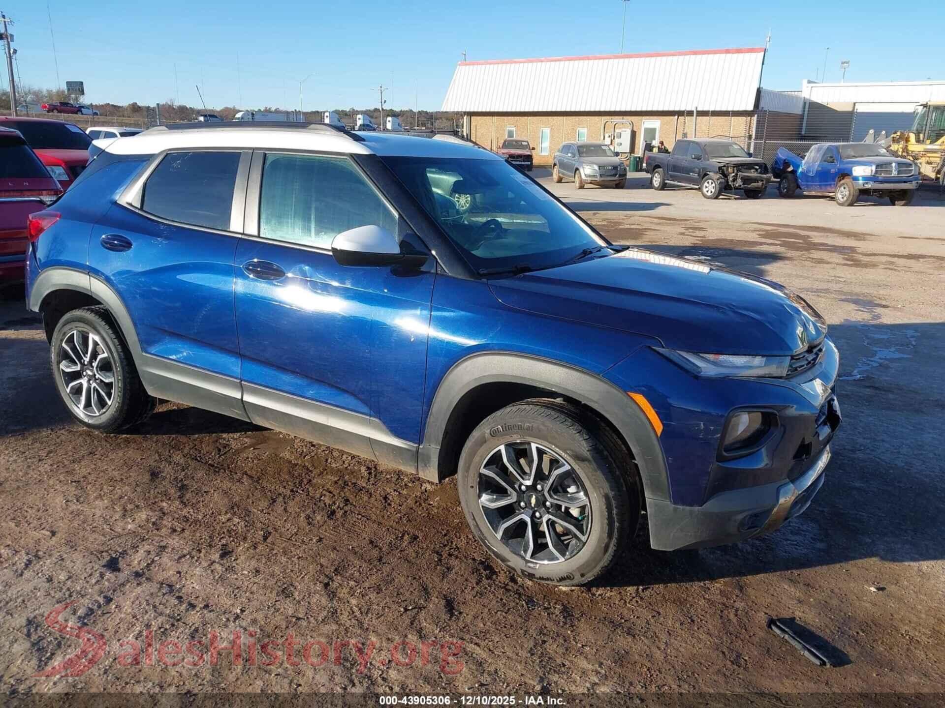 2022 CHEVROLET TRAILBLAZER — VIN KL79MSSLXNB142752