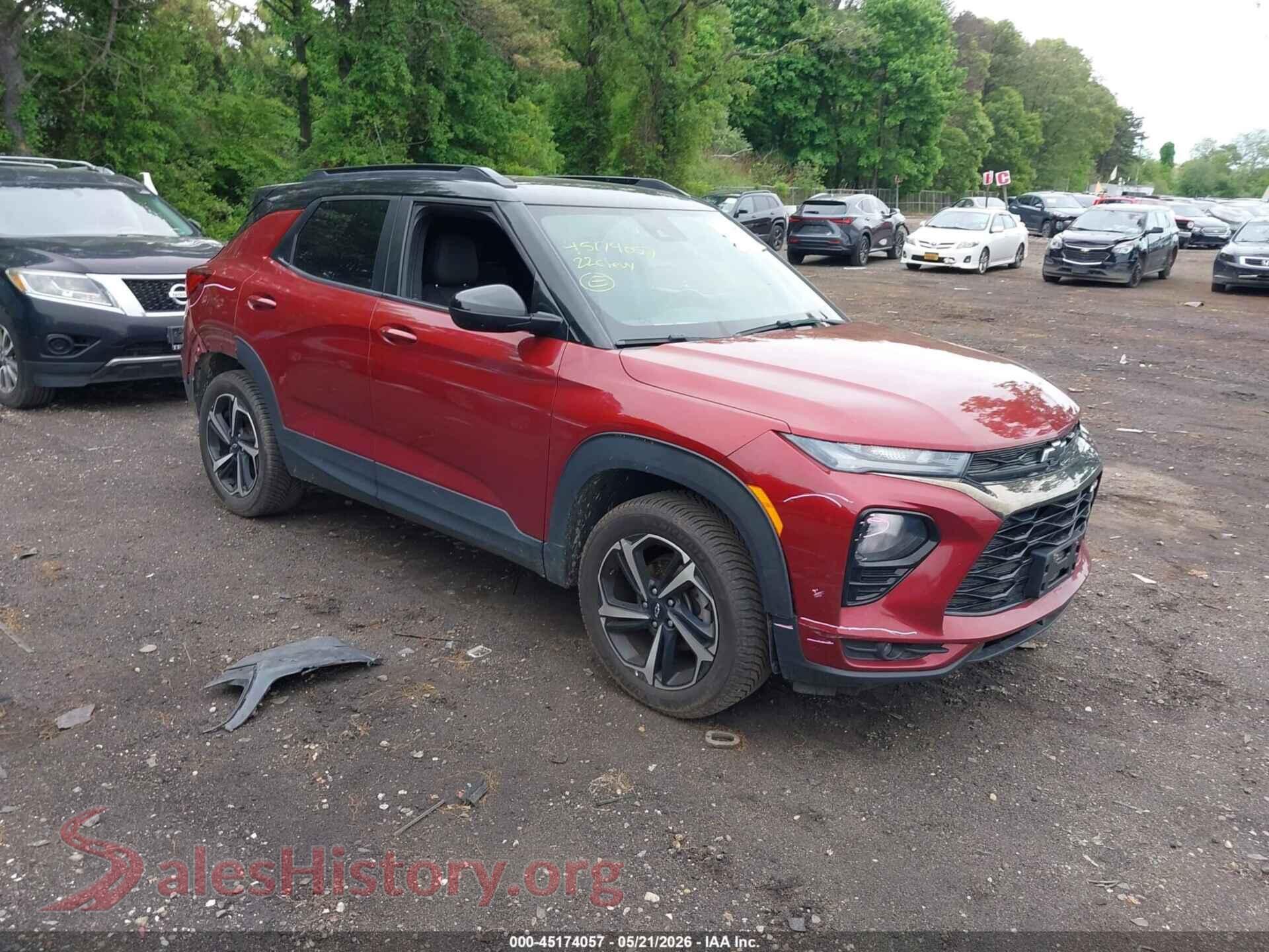 2022 CHEVROLET TRAILBLAZER — VIN KL79MUSL3NB062544