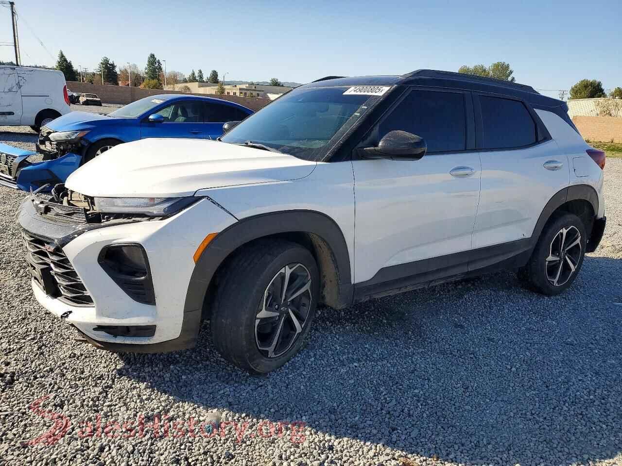 2021 CHEVROLET TRAILBLZR — VIN KL79MUSL6MB041346