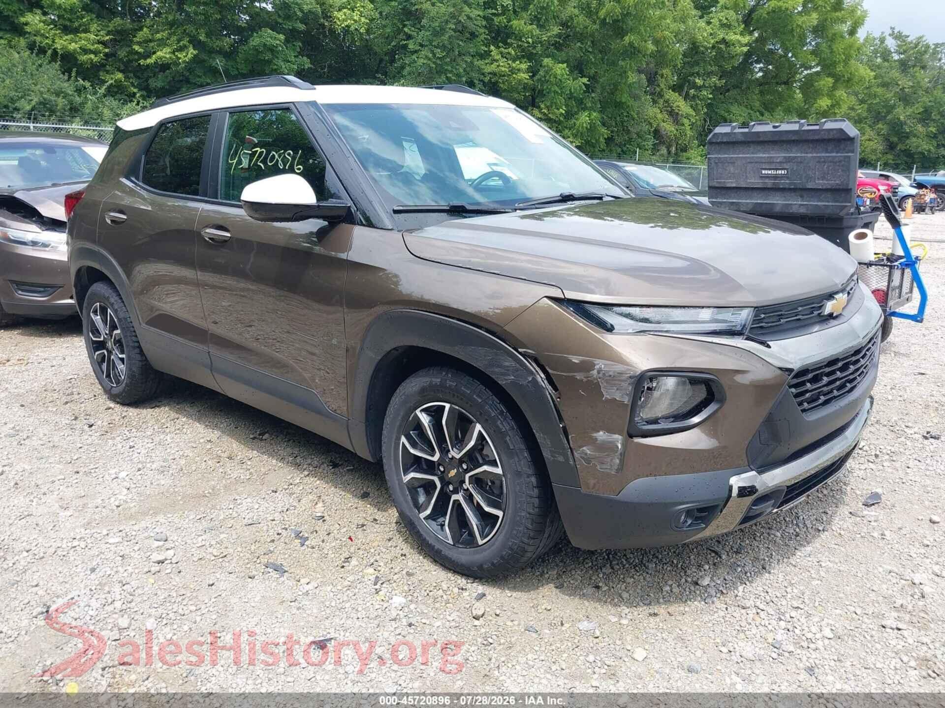 2021 CHEVROLET TRAILBLAZER — VIN KL79MVSL6MB163369