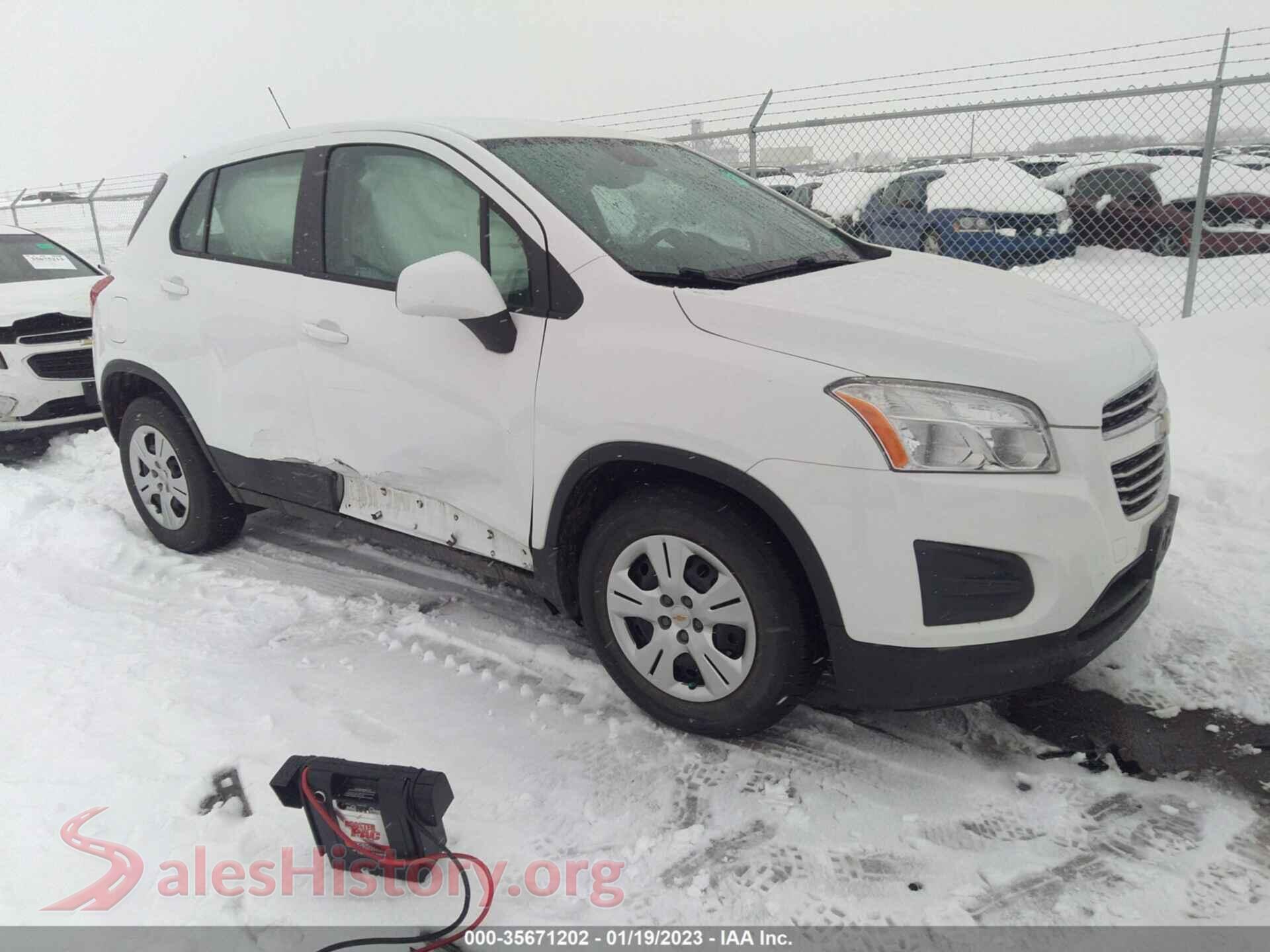2016 CHEVROLET TRAX — VIN KL7CJKSBXGB589154