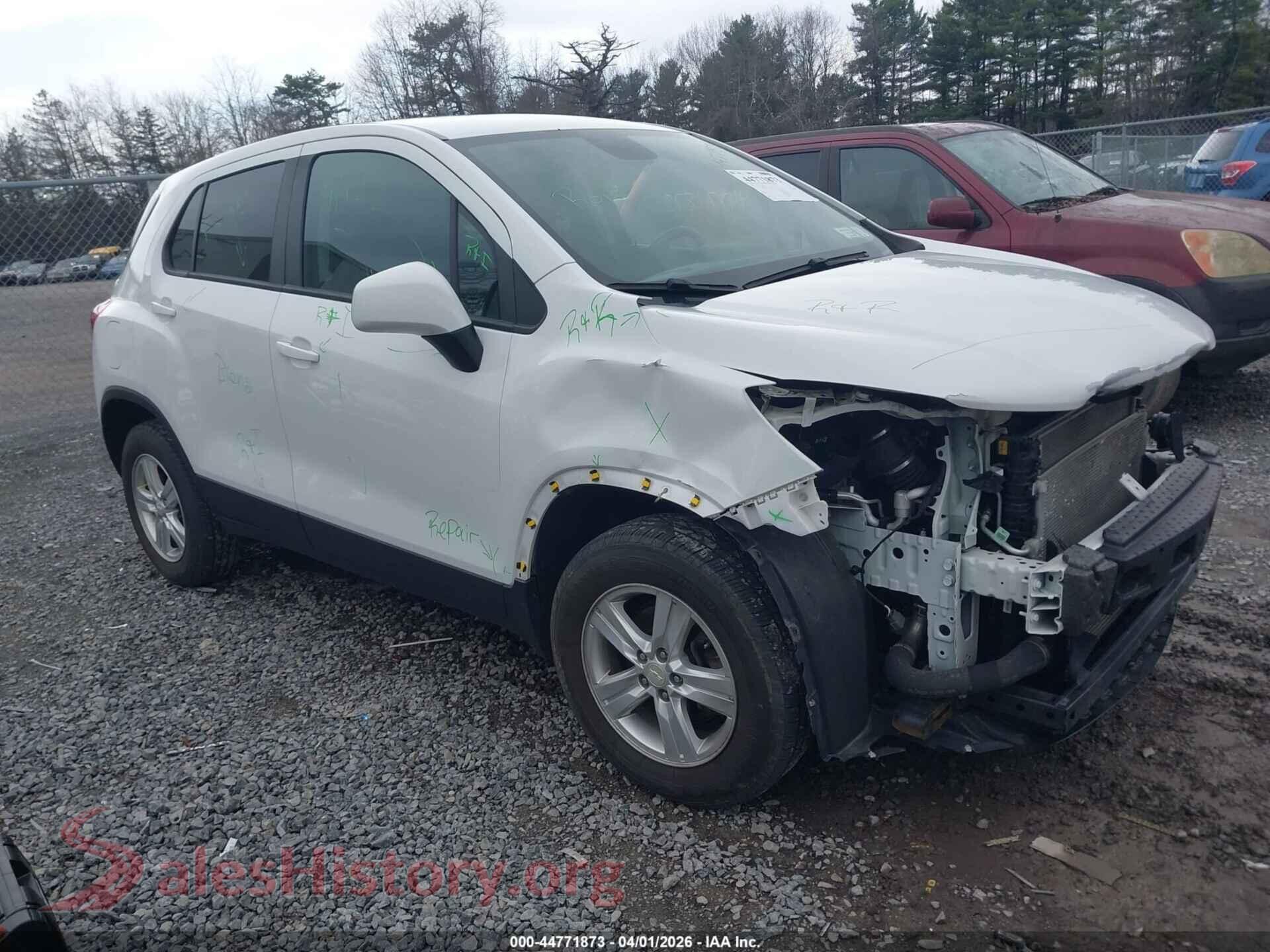 2021 CHEVROLET TRAX — VIN KL7CJNSM6MB362512