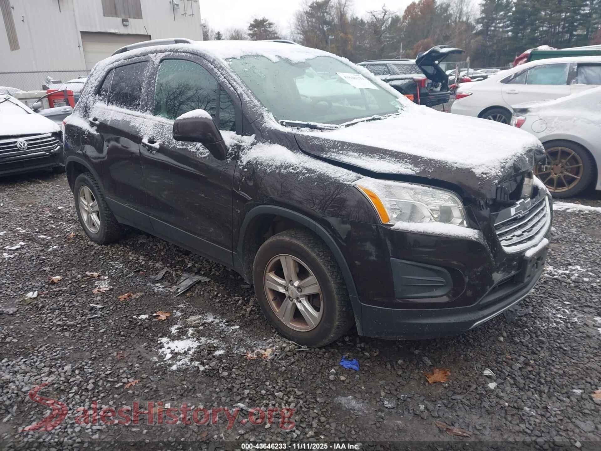 2016 CHEVROLET TRAX — VIN KL7CJPSB7GB755420