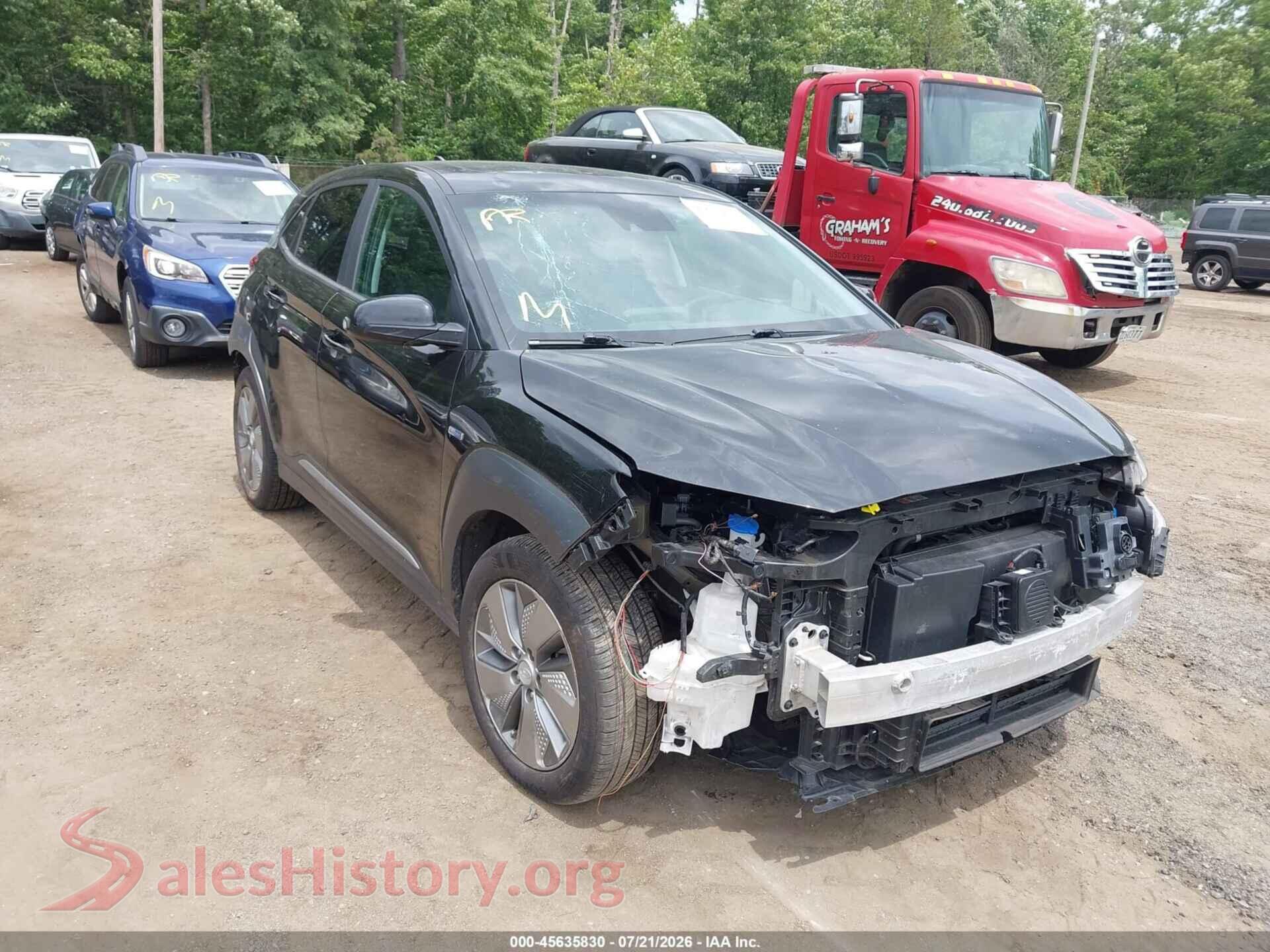 2020 HYUNDAI KONA ELECTRIC — VIN KM8K33AG2LU071092
