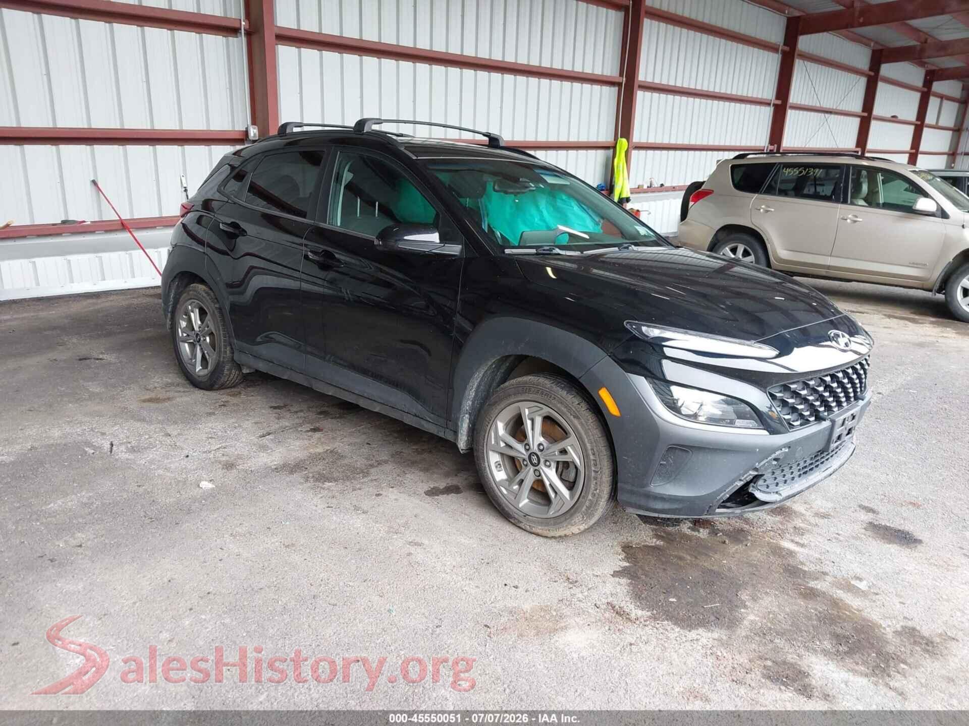 2022 HYUNDAI KONA — VIN KM8K3CAB5NU817249