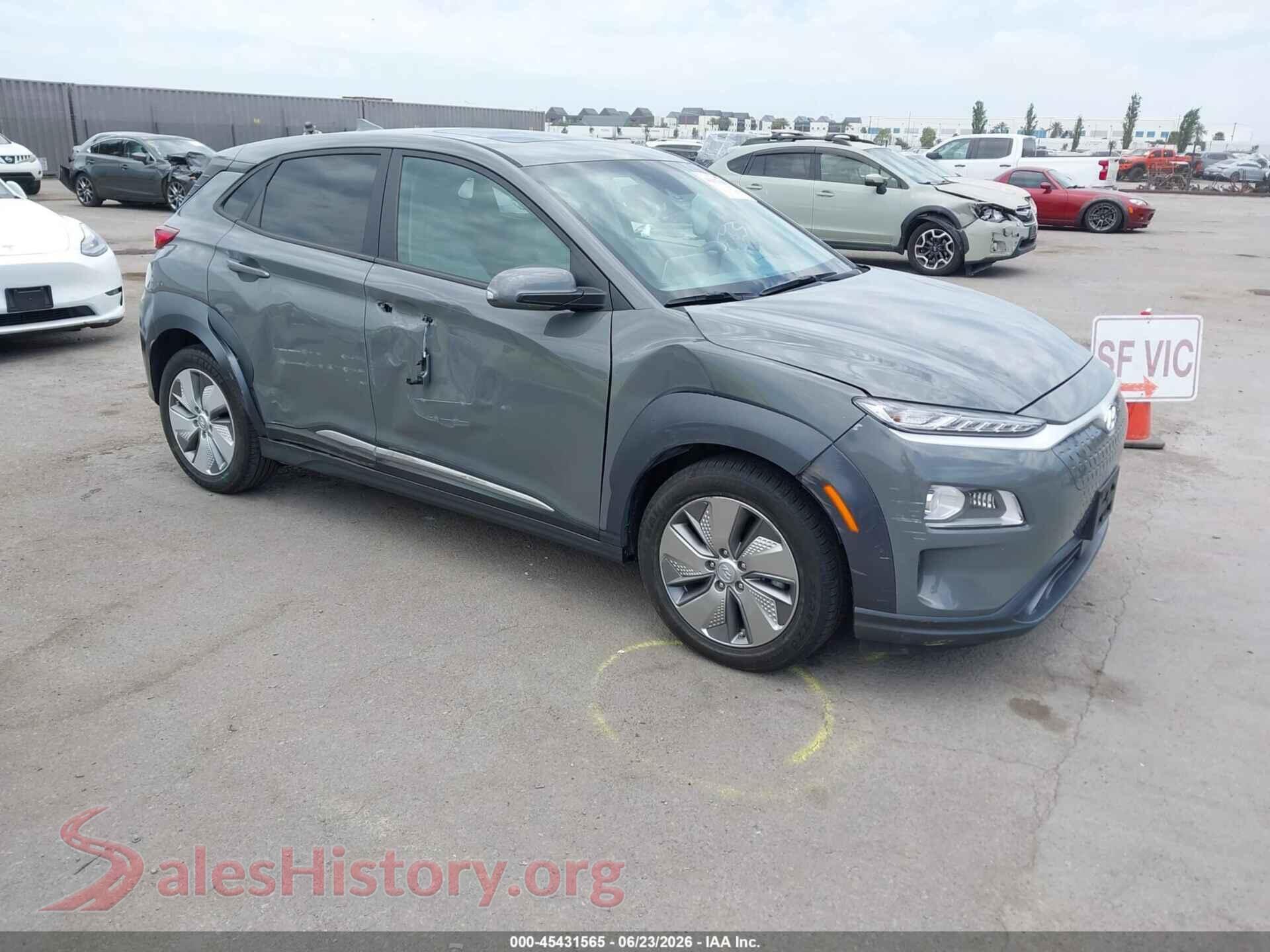 2021 HYUNDAI KONA ELECTRIC — VIN KM8K53AG1MU131570