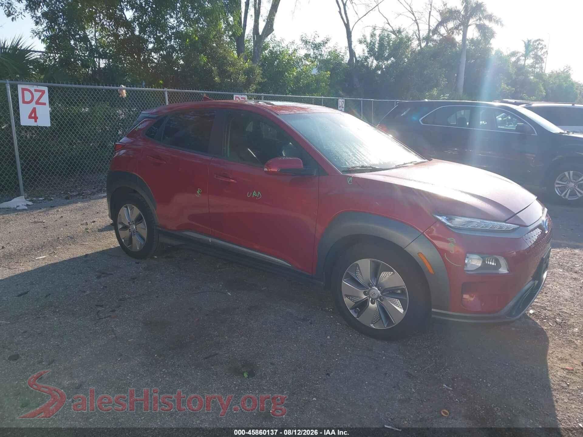 2021 HYUNDAI KONA ELECTRIC — VIN KM8K53AGXMU127596