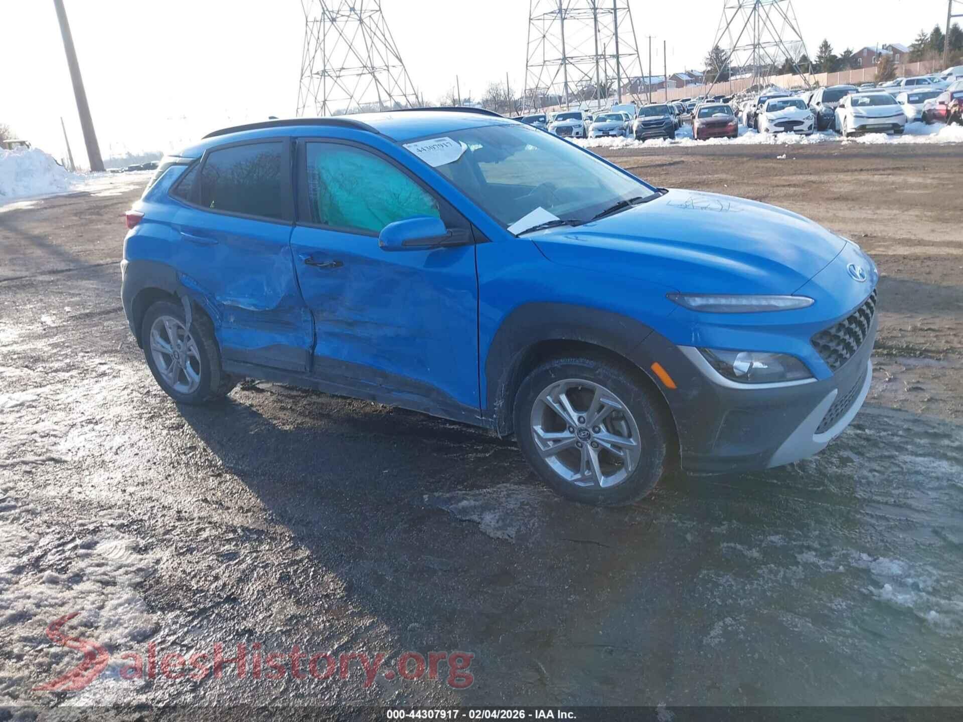 2022 HYUNDAI KONA — VIN KM8K6CAB3NU838589
