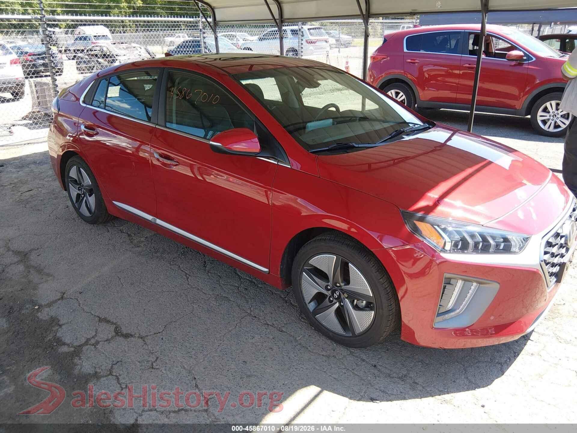 2022 HYUNDAI IONIQ HYBRID — VIN KMHC05LC7NU276543