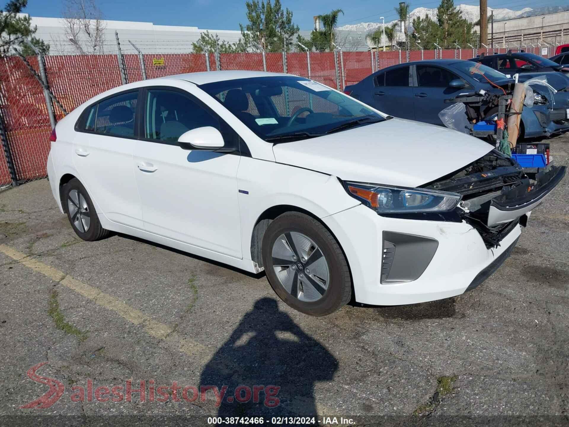 2019 HYUNDAI IONIQ HYBRID — VIN KMHC65LC1KU180529