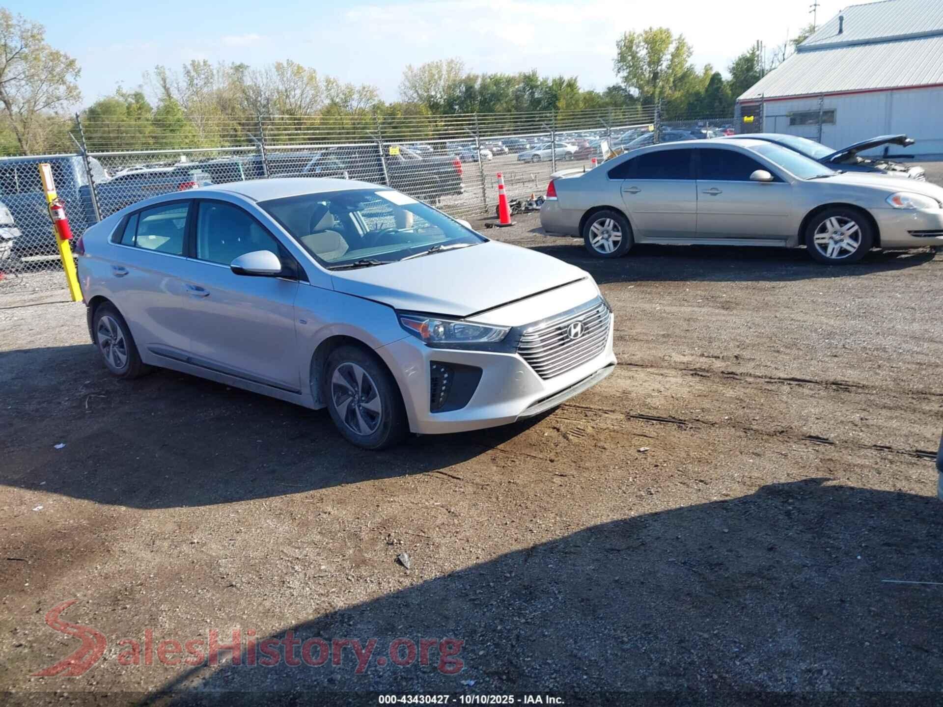 2019 HYUNDAI IONIQ HYBRID — VIN KMHC75LC2KU125312