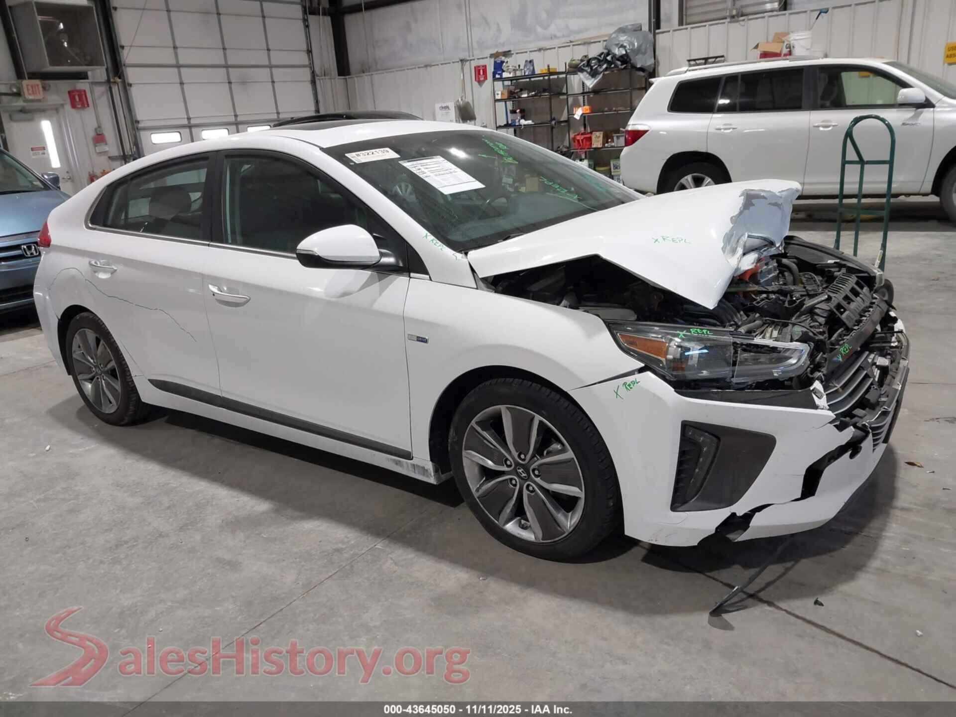2019 HYUNDAI IONIQ HYBRID — VIN KMHC85LC6KU136309