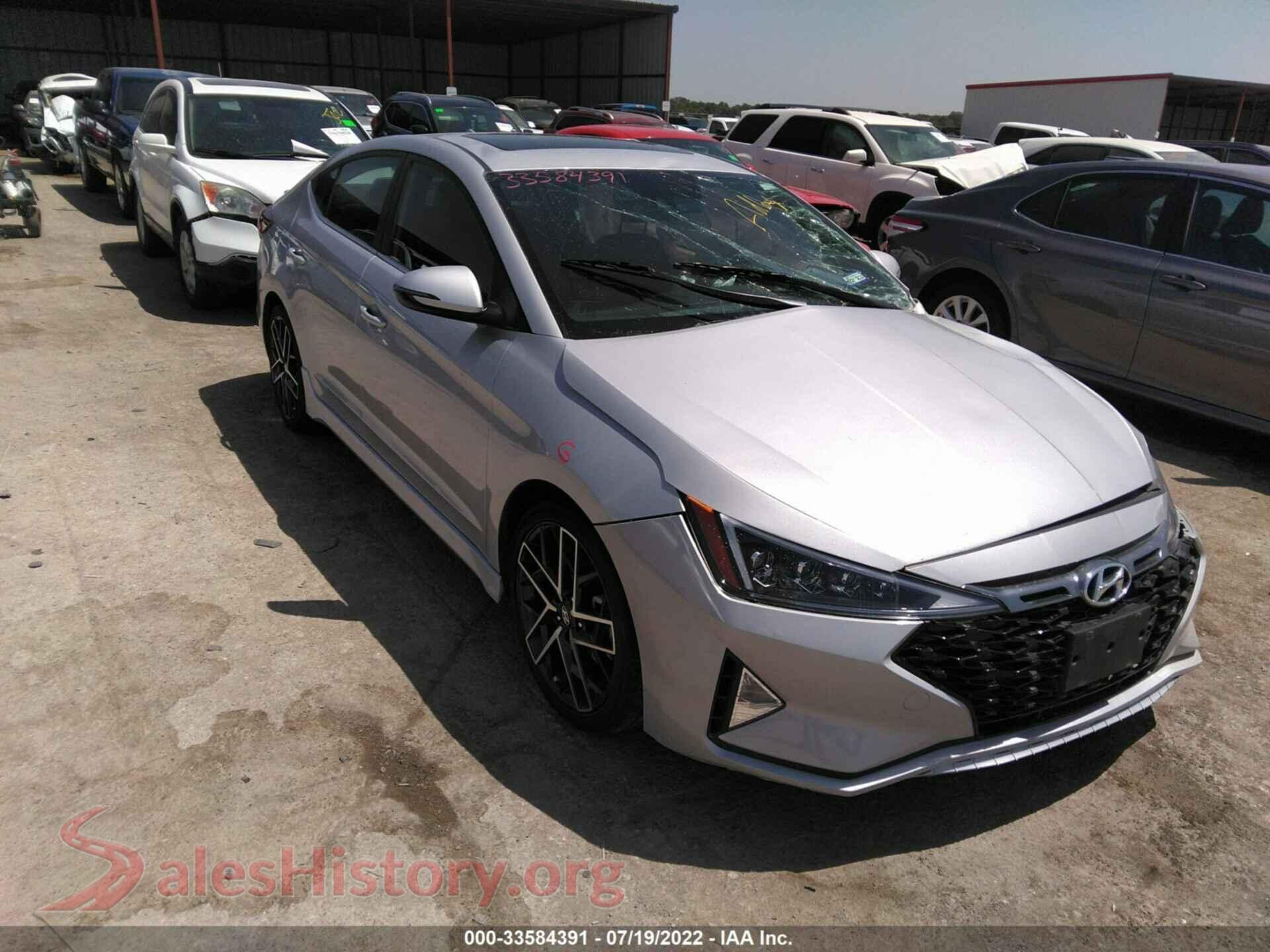 2019 HYUNDAI ELANTRA — VIN KMHD04LB0KU819572