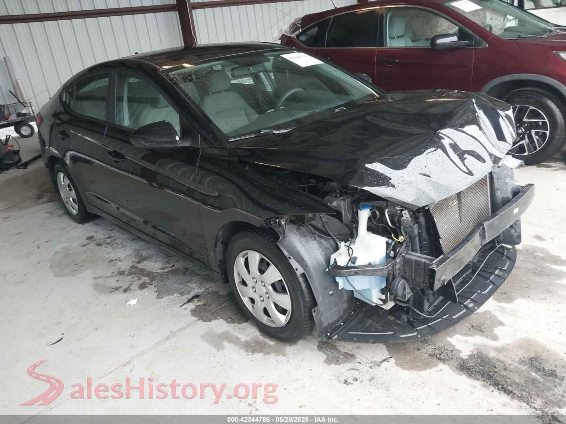 2017 HYUNDAI ELANTRA — VIN KMHD74LF2HU393388