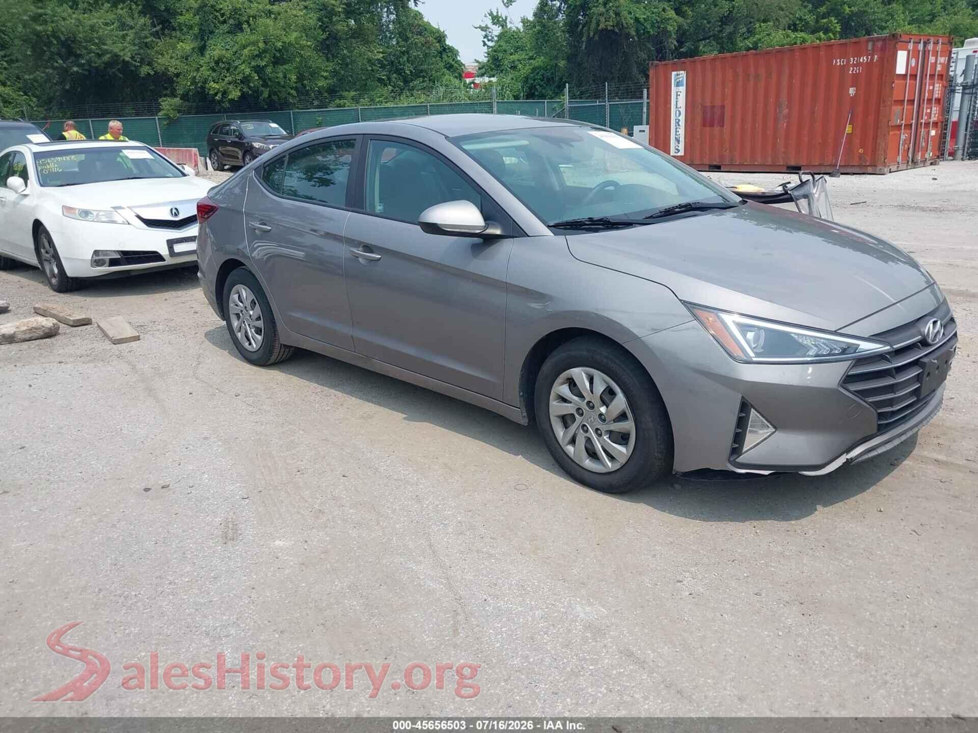 2020 HYUNDAI ELANTRA — VIN KMHD74LF6LU952885