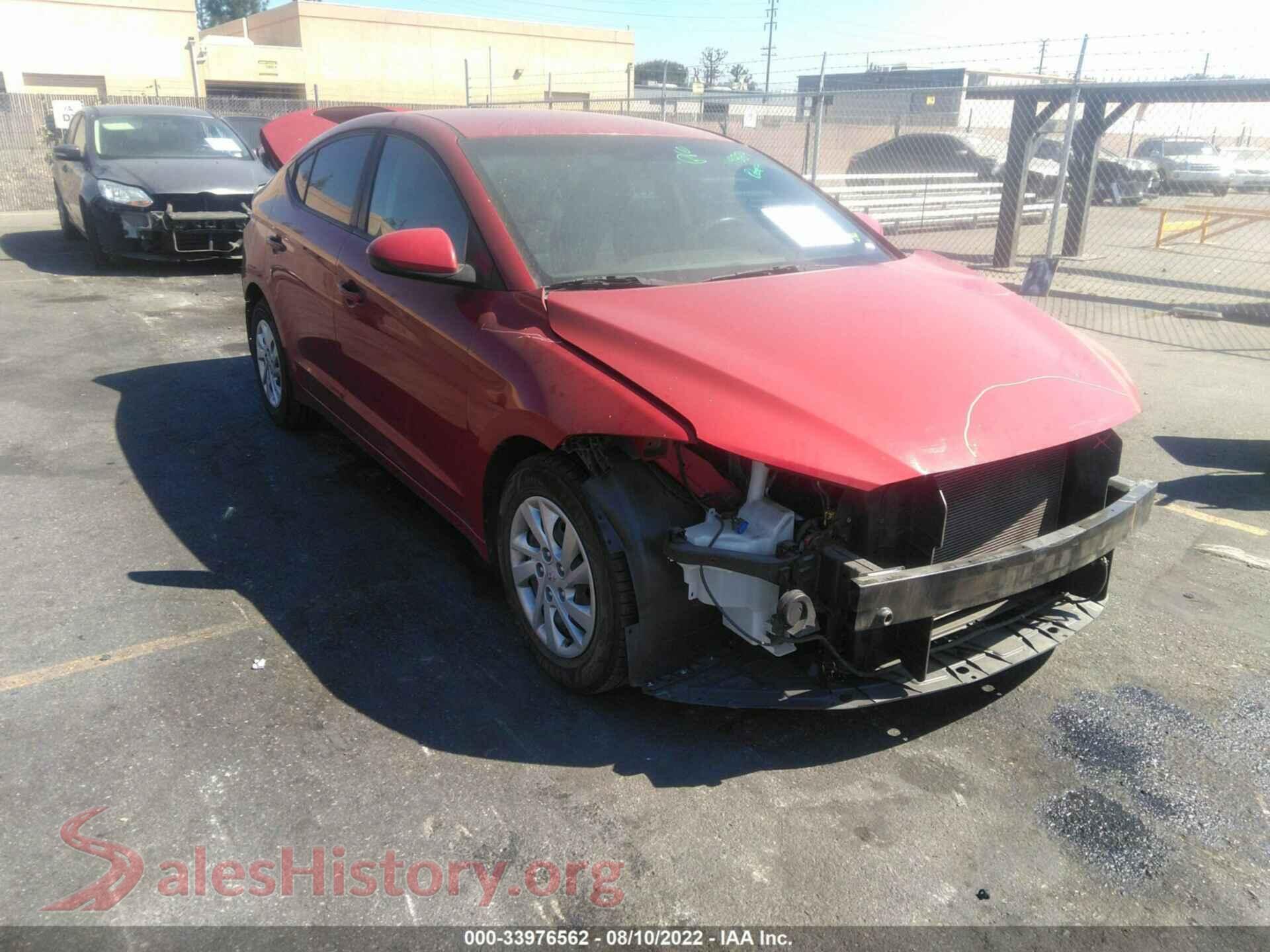 2017 HYUNDAI ELANTRA — VIN KMHD74LF8HU421811
