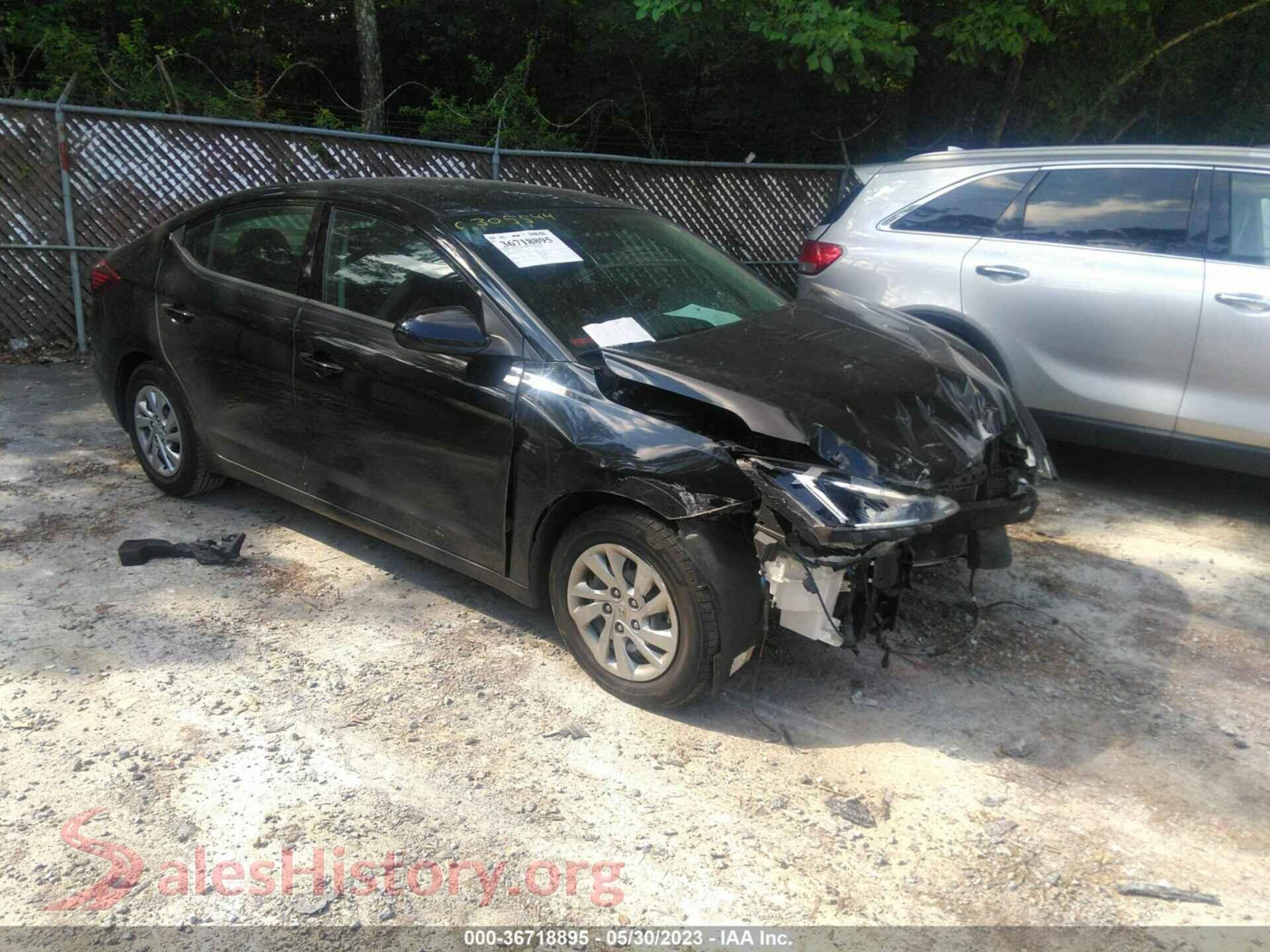 2019 HYUNDAI ELANTRA — VIN KMHD74LF9KU775344