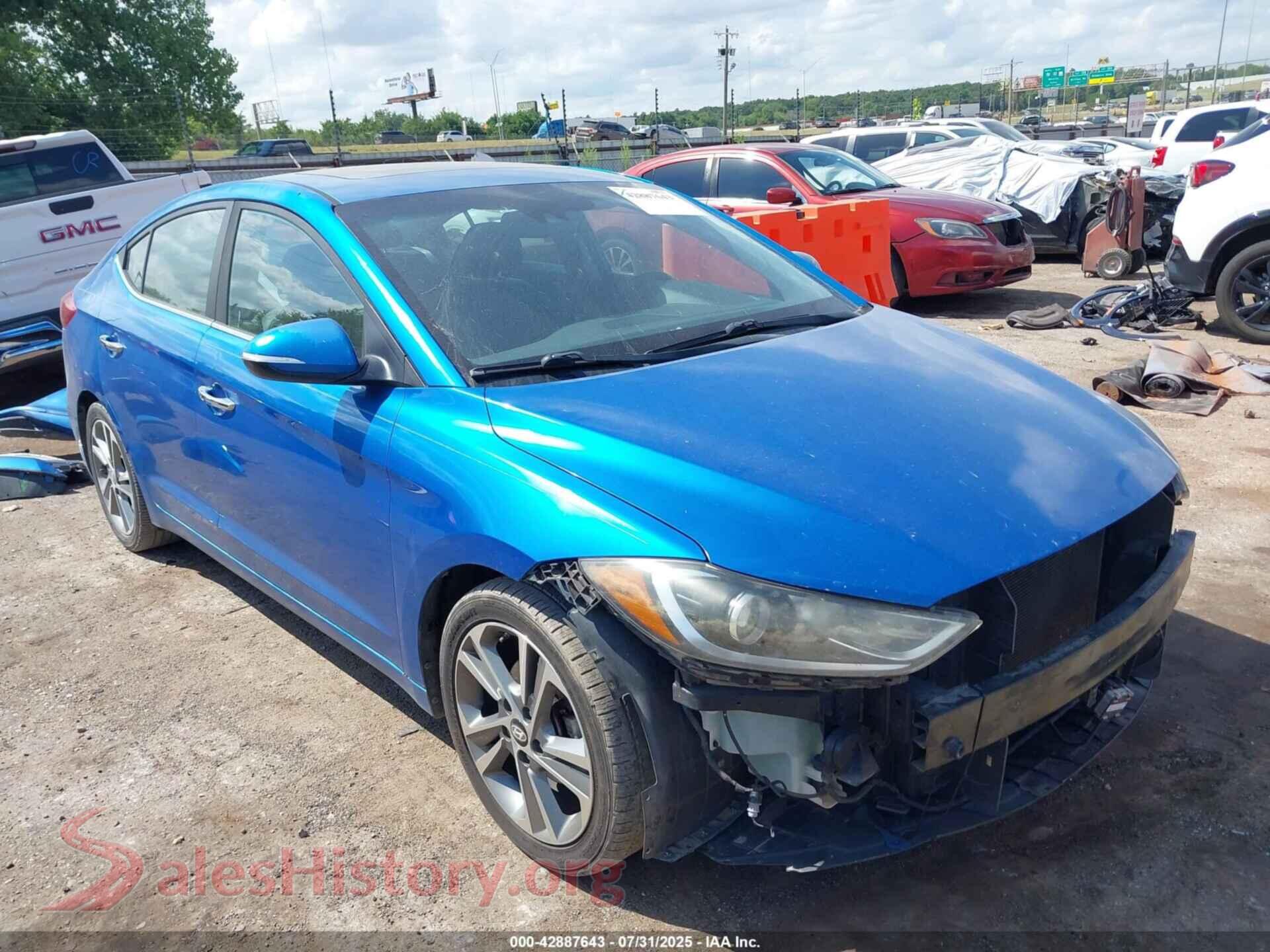 2017 HYUNDAI ELANTRA — VIN KMHD84LF1HU139295