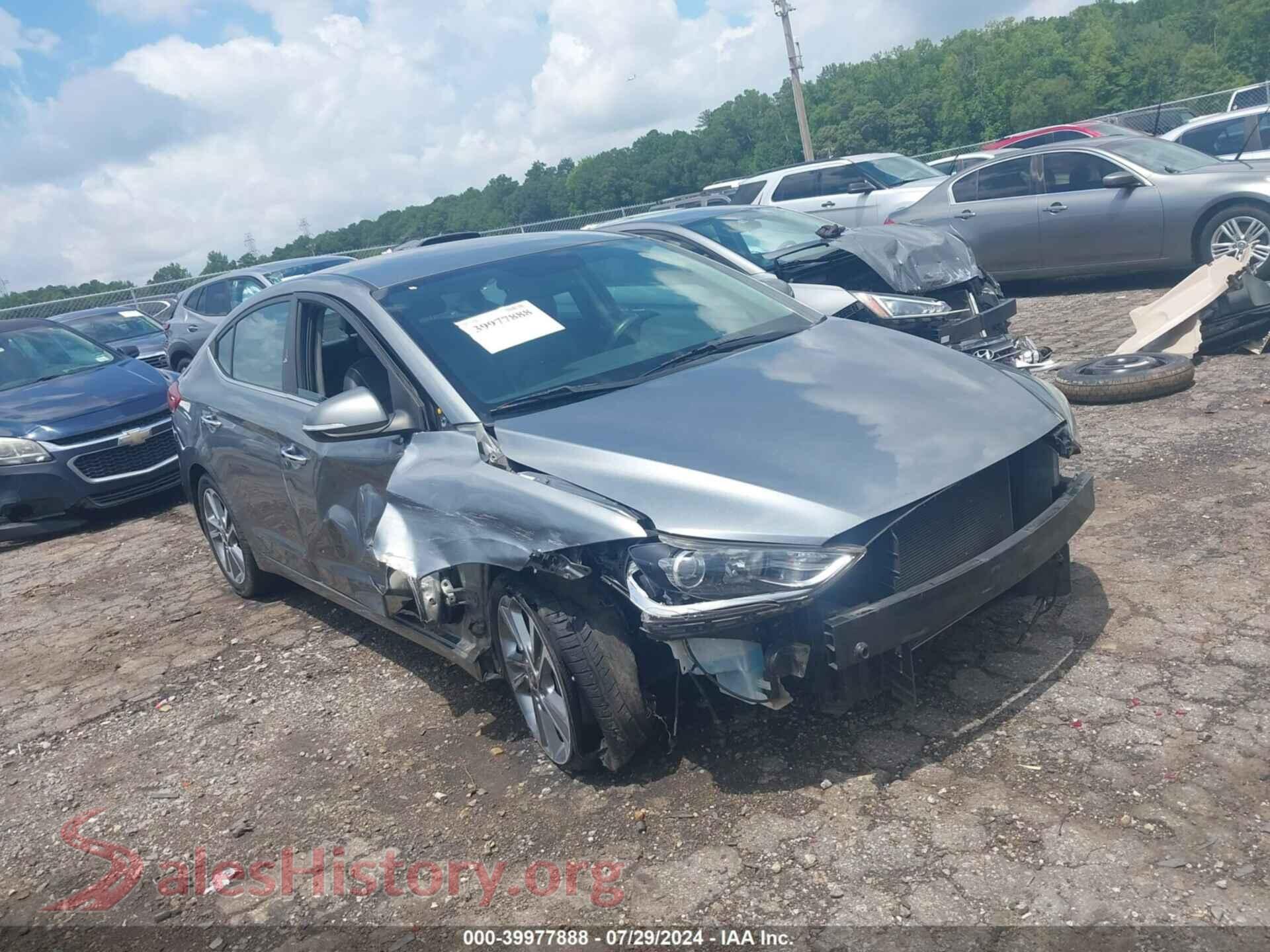 2017 HYUNDAI ELANTRA — VIN KMHD84LF1HU282490