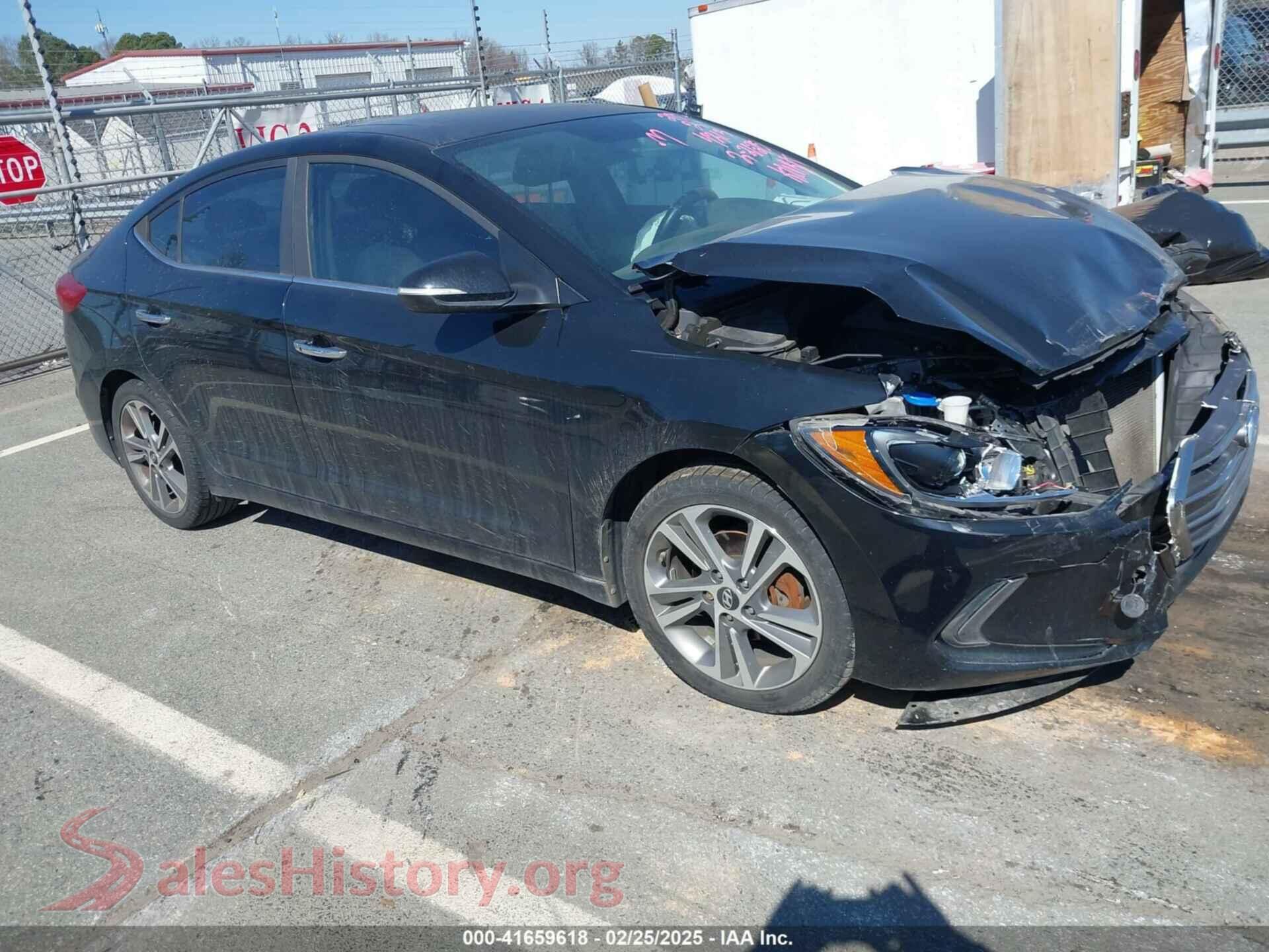 2017 HYUNDAI ELANTRA — VIN KMHD84LF3HU064213