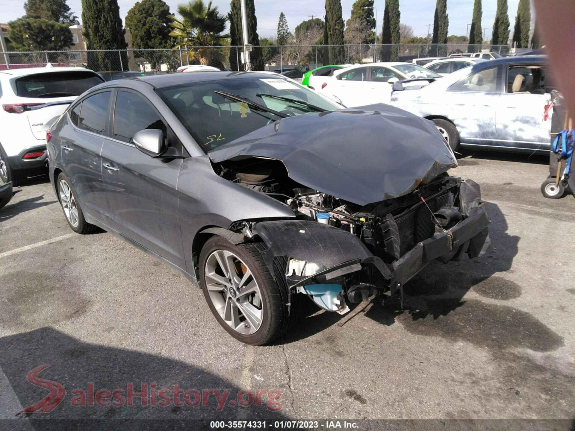 2017 HYUNDAI ELANTRA — VIN KMHD84LF7HU151936