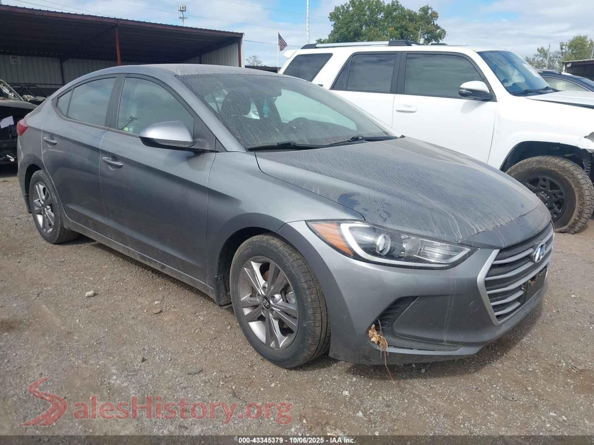 2018 HYUNDAI ELANTRA — VIN KMHD84LFXJU451931
