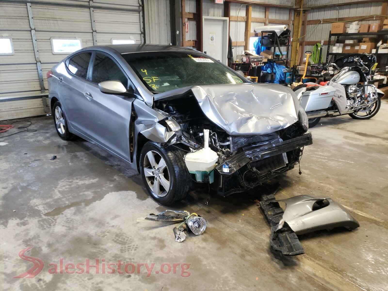 2012 HYUNDAI ELANTRA — VIN KMHDH4AE2CU436594