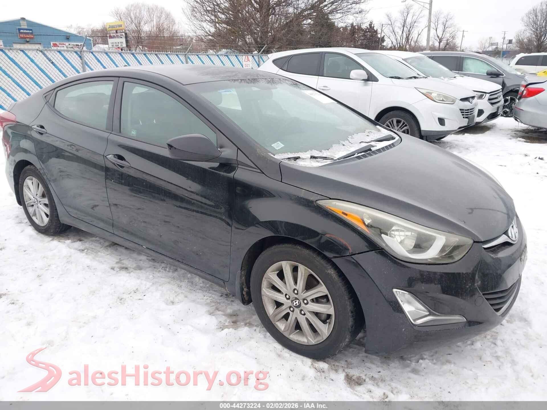 2016 HYUNDAI ELANTRA — VIN KMHDH4AE2GU518959