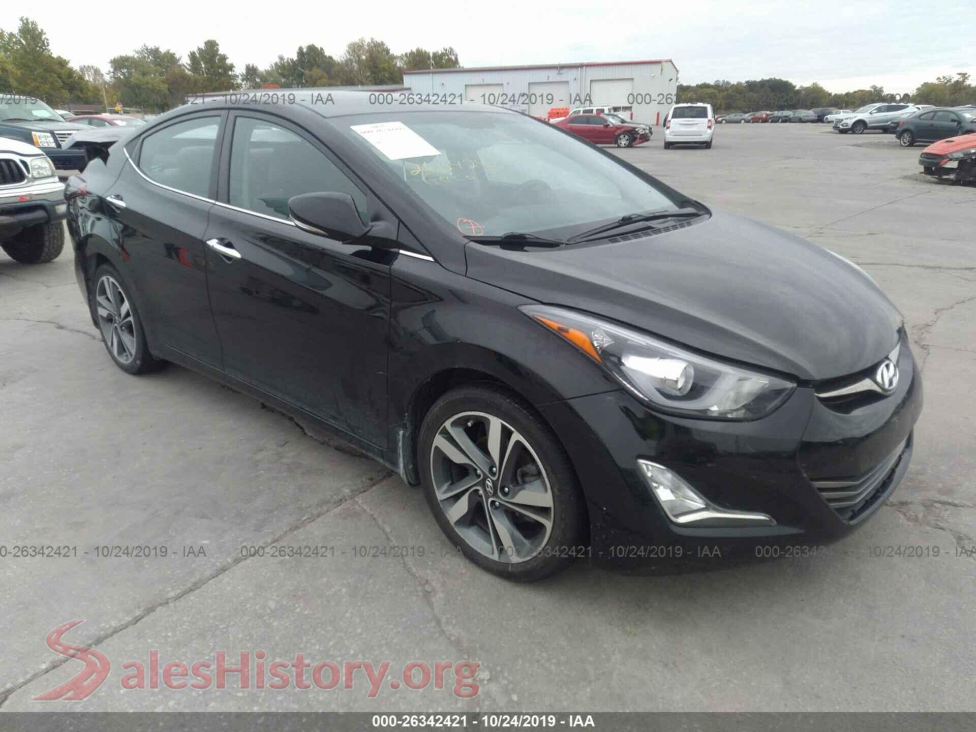 2016 HYUNDAI ELANTRA — VIN KMHDH4AE2GU520873