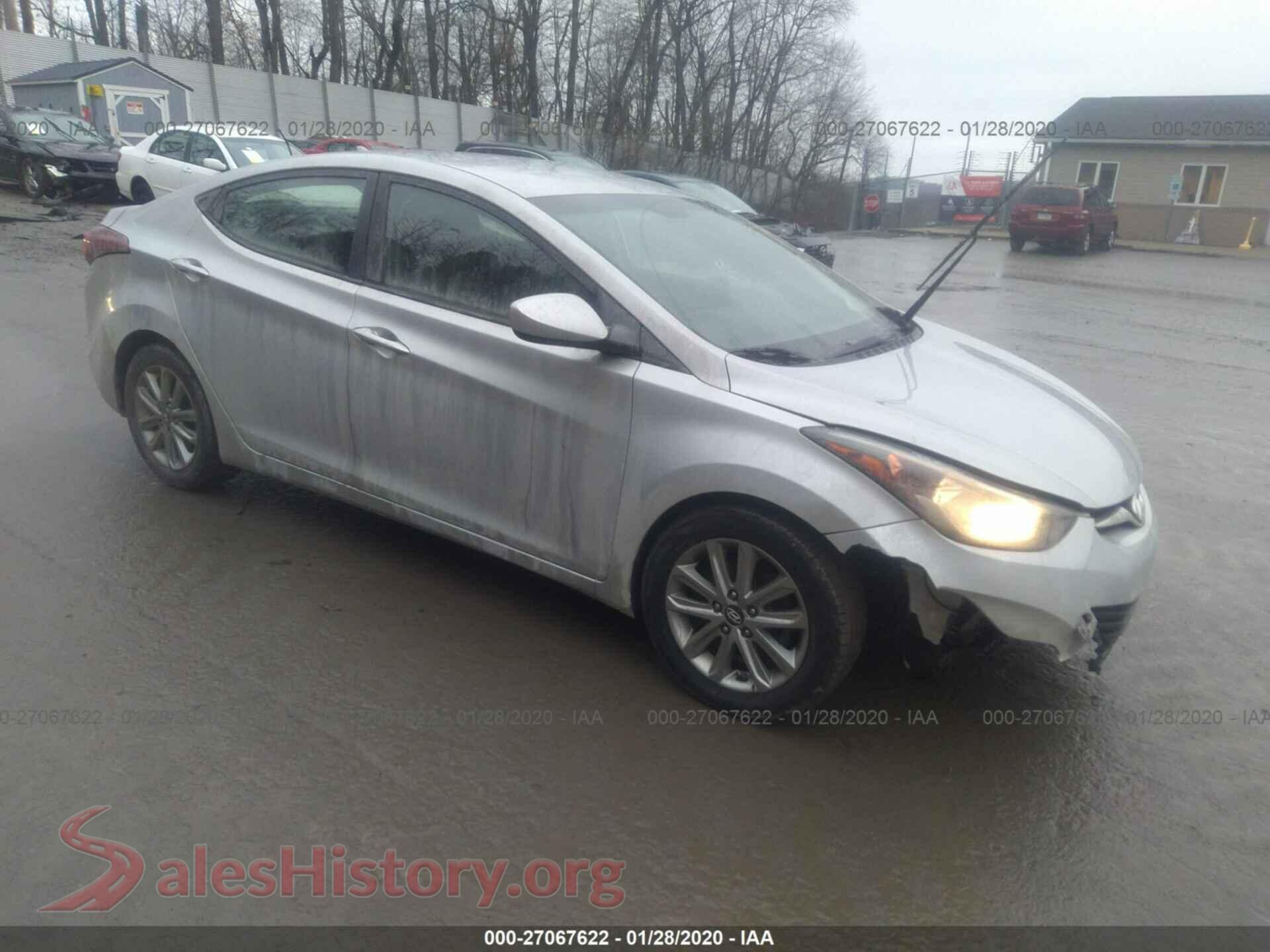 2014 HYUNDAI ELANTRA — VIN KMHDH4AE3EU041777