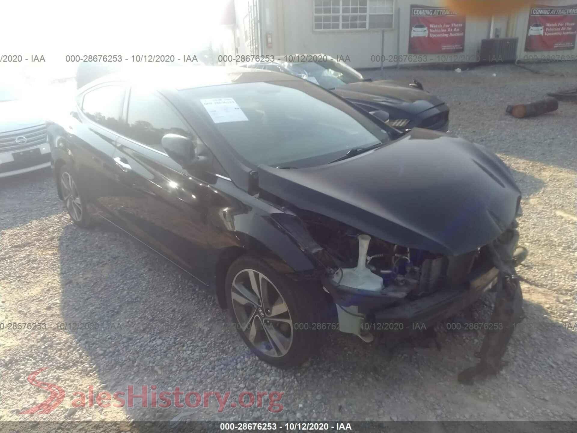 2014 HYUNDAI ELANTRA — VIN KMHDH4AE4EU113280