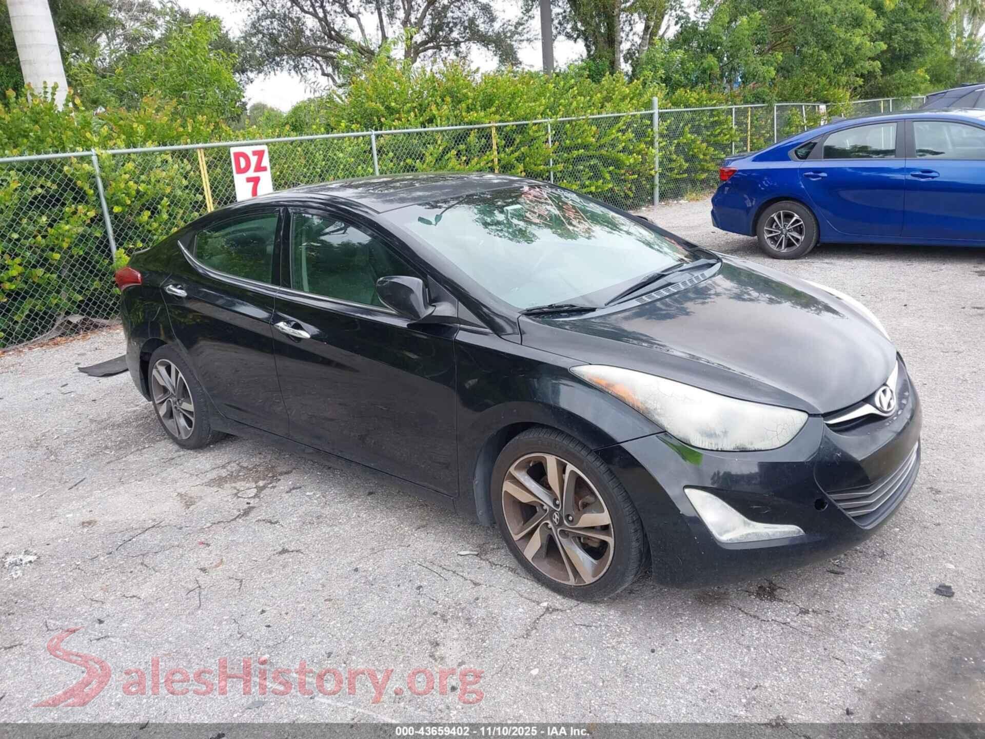 2015 HYUNDAI ELANTRA — VIN KMHDH4AE5FU285996