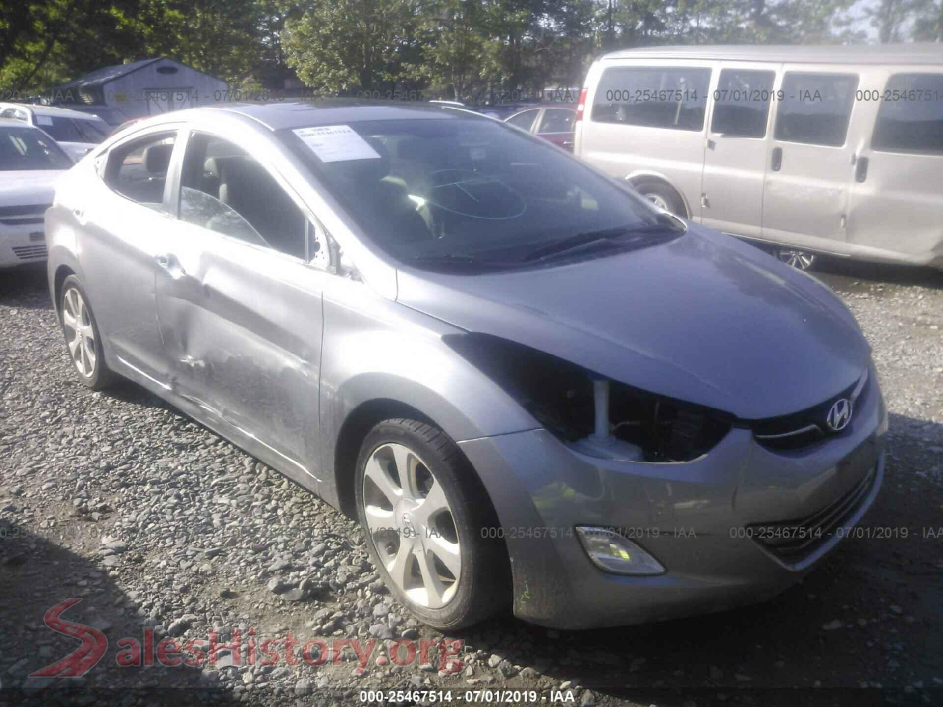 2012 HYUNDAI ELANTRA — VIN KMHDH4AE6CU274999