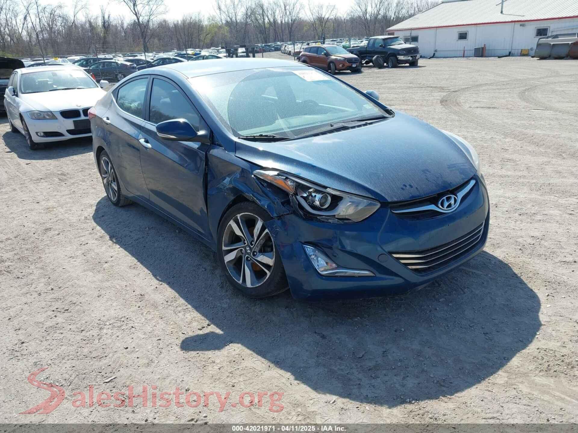 2014 HYUNDAI ELANTRA — VIN KMHDH4AE6EU096045
