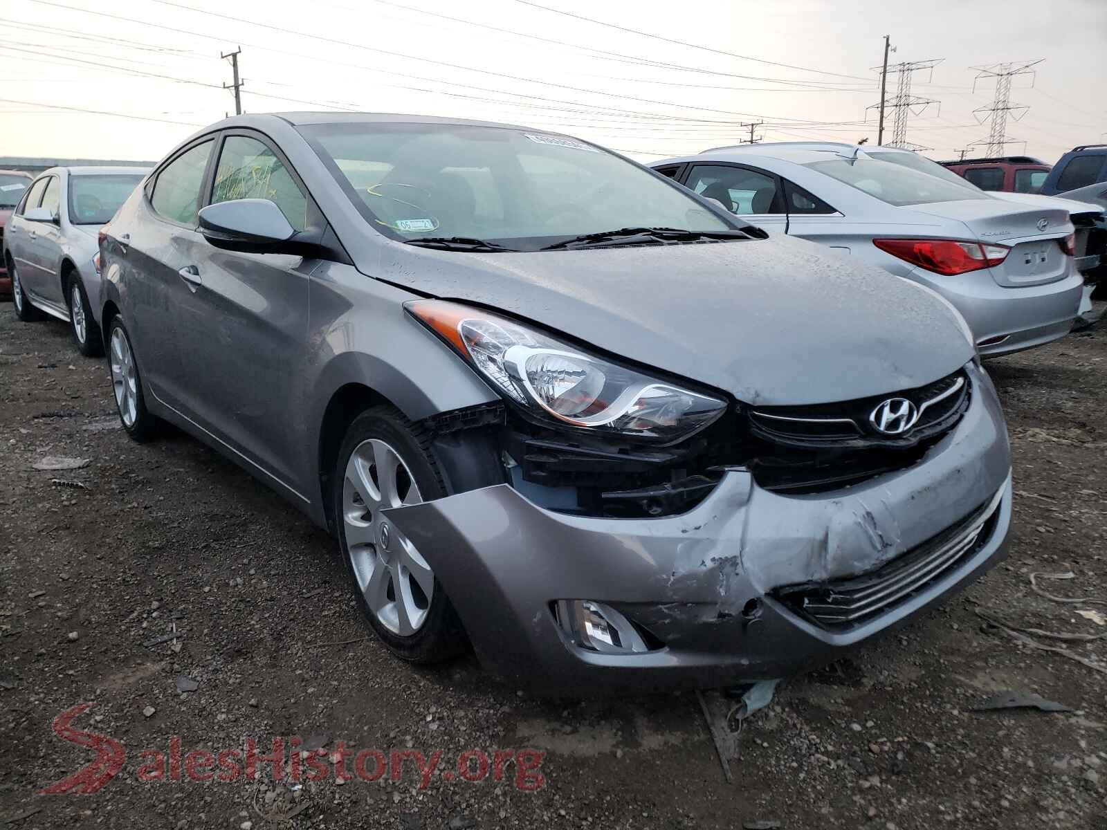 2011 HYUNDAI ELANTRA — VIN KMHDH4AE7BU153848