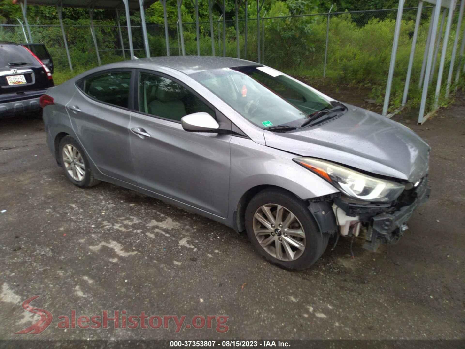 2014 HYUNDAI ELANTRA — VIN KMHDH4AE7EU123902