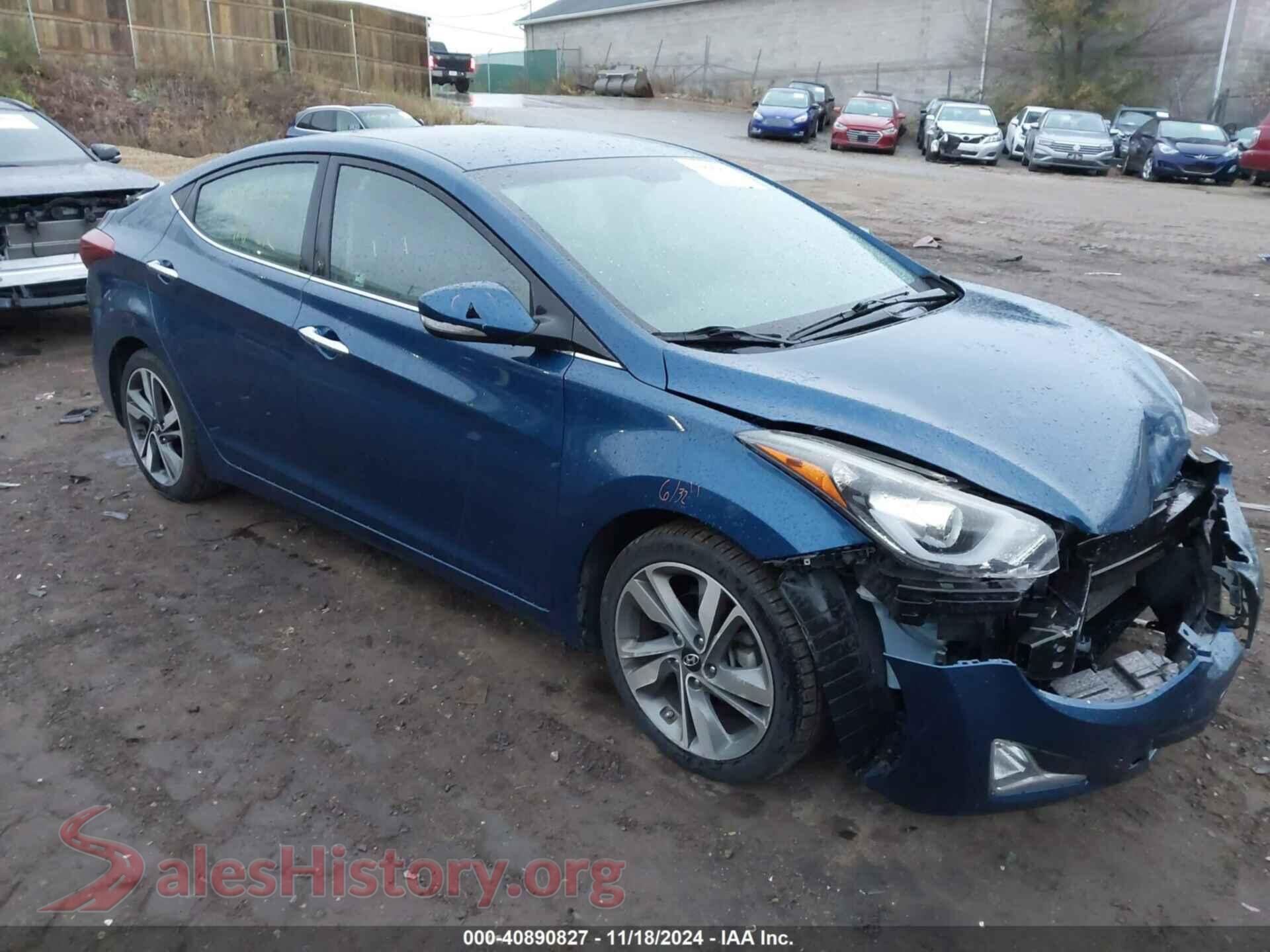2014 HYUNDAI ELANTRA — VIN KMHDH4AE8EU110950