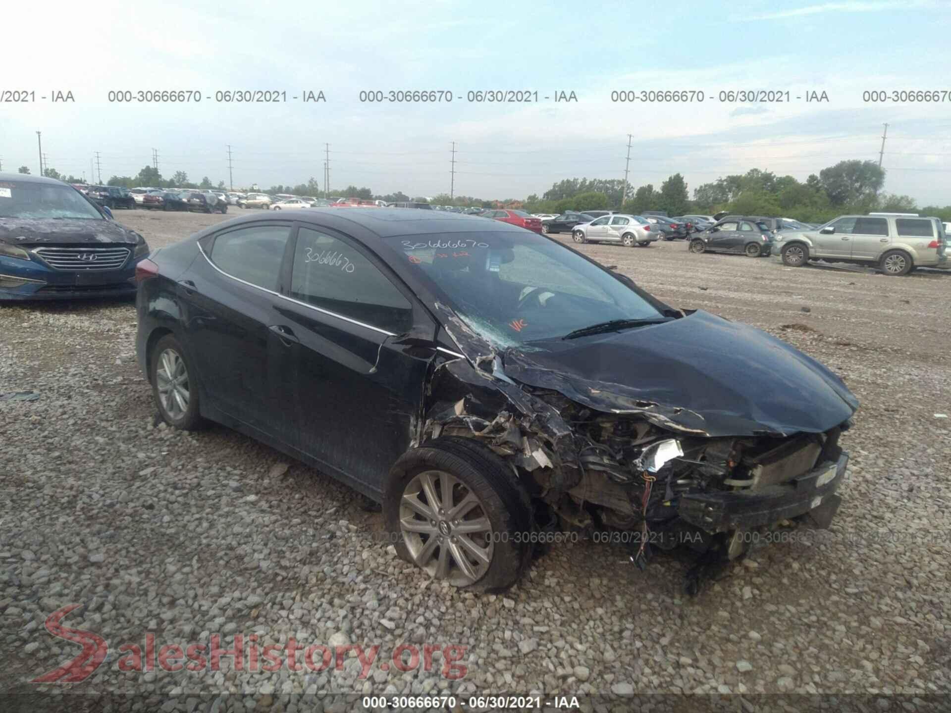 2015 HYUNDAI ELANTRA — VIN KMHDH4AE8FU433347