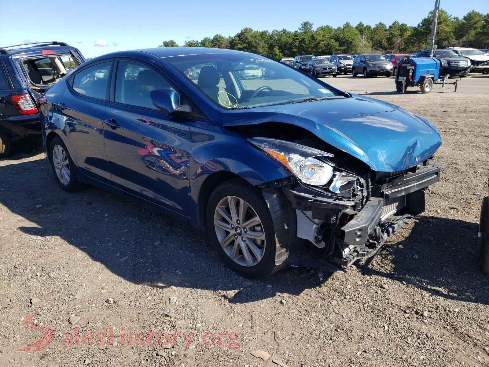 2014 HYUNDAI ELANTRA — VIN KMHDH4AE9EU050810