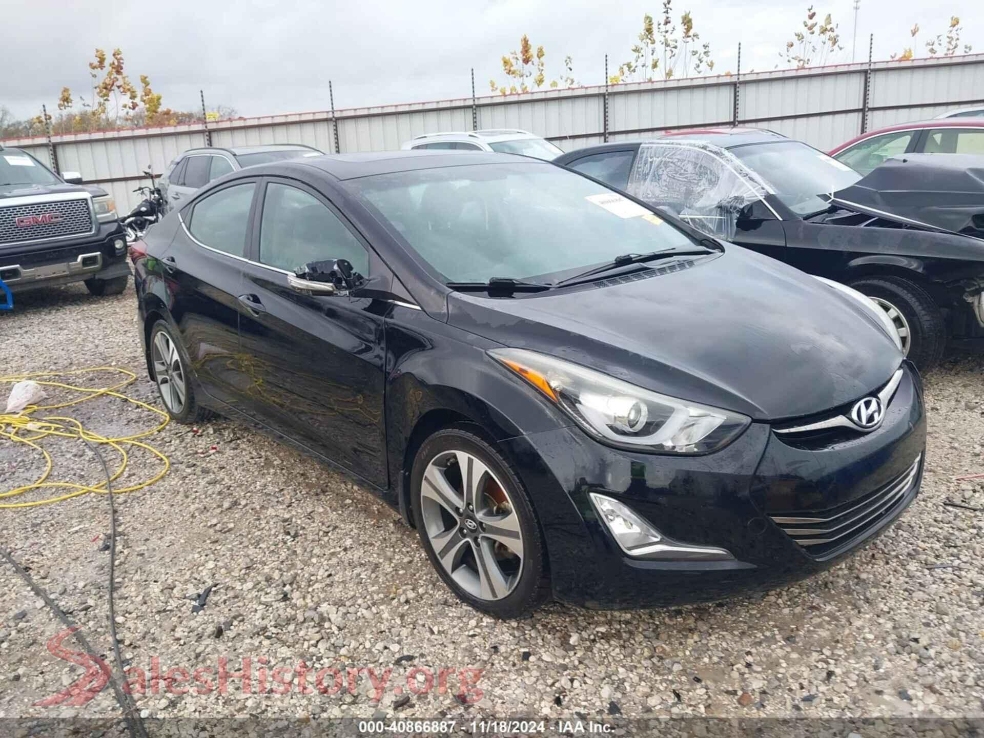 2015 HYUNDAI ELANTRA — VIN KMHDH4AH5FU453887