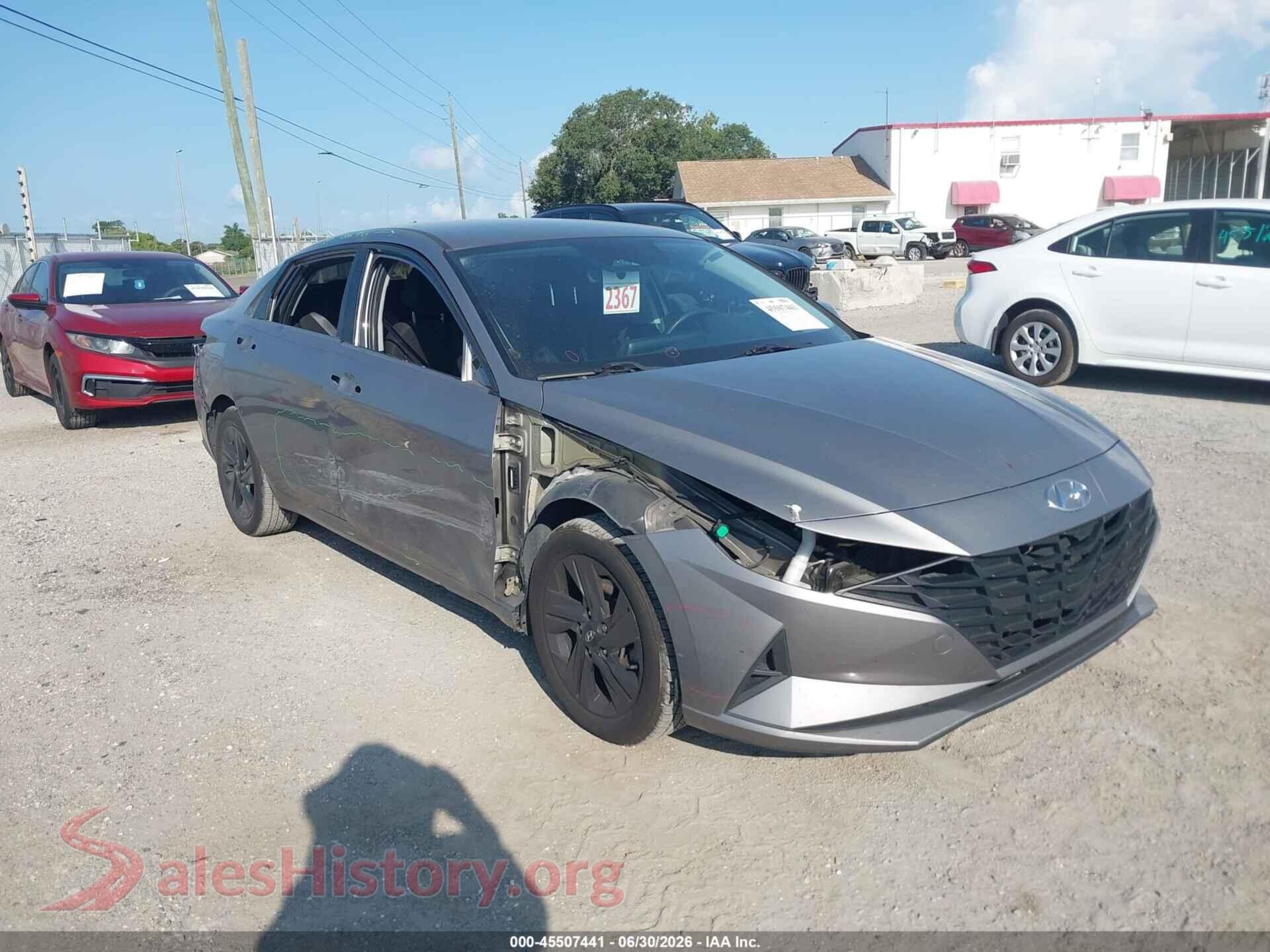 2021 HYUNDAI ELANTRA — VIN KMHLM4AG6MU173858