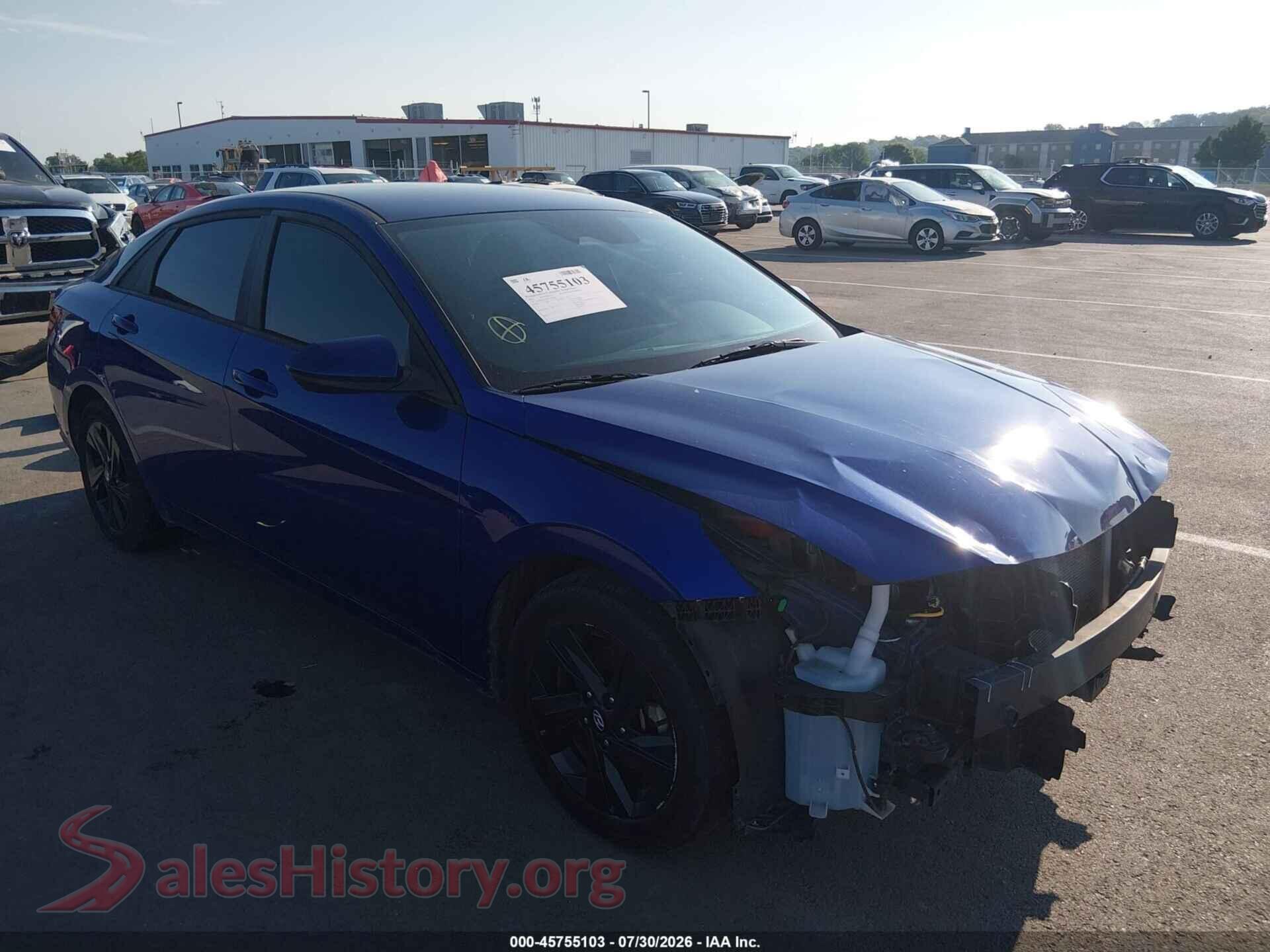 2022 HYUNDAI ELANTRA HYBRID — VIN KMHLM4AJXNU031722