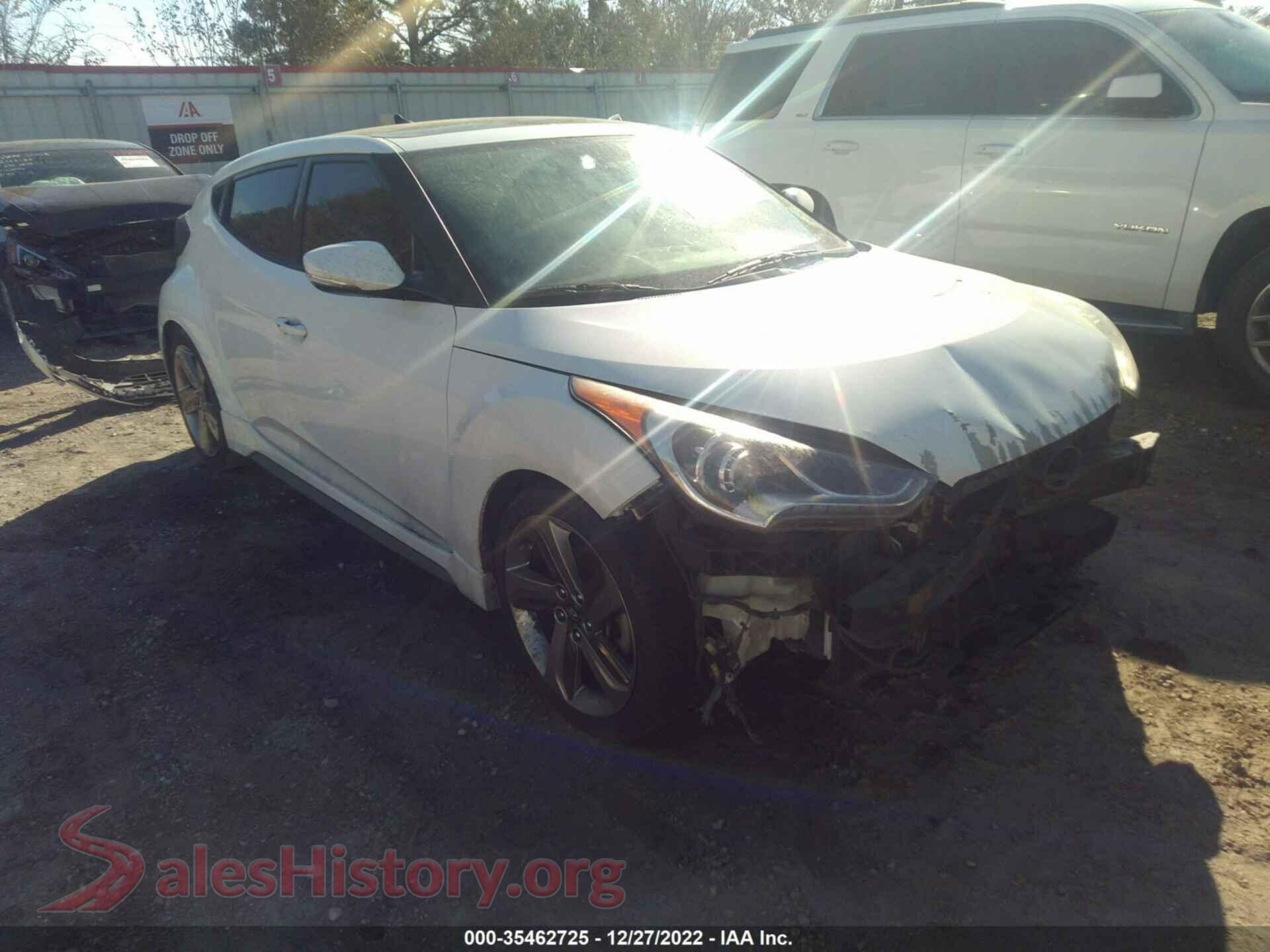 2013 HYUNDAI VELOSTER — VIN KMHTC6AE0DU157085