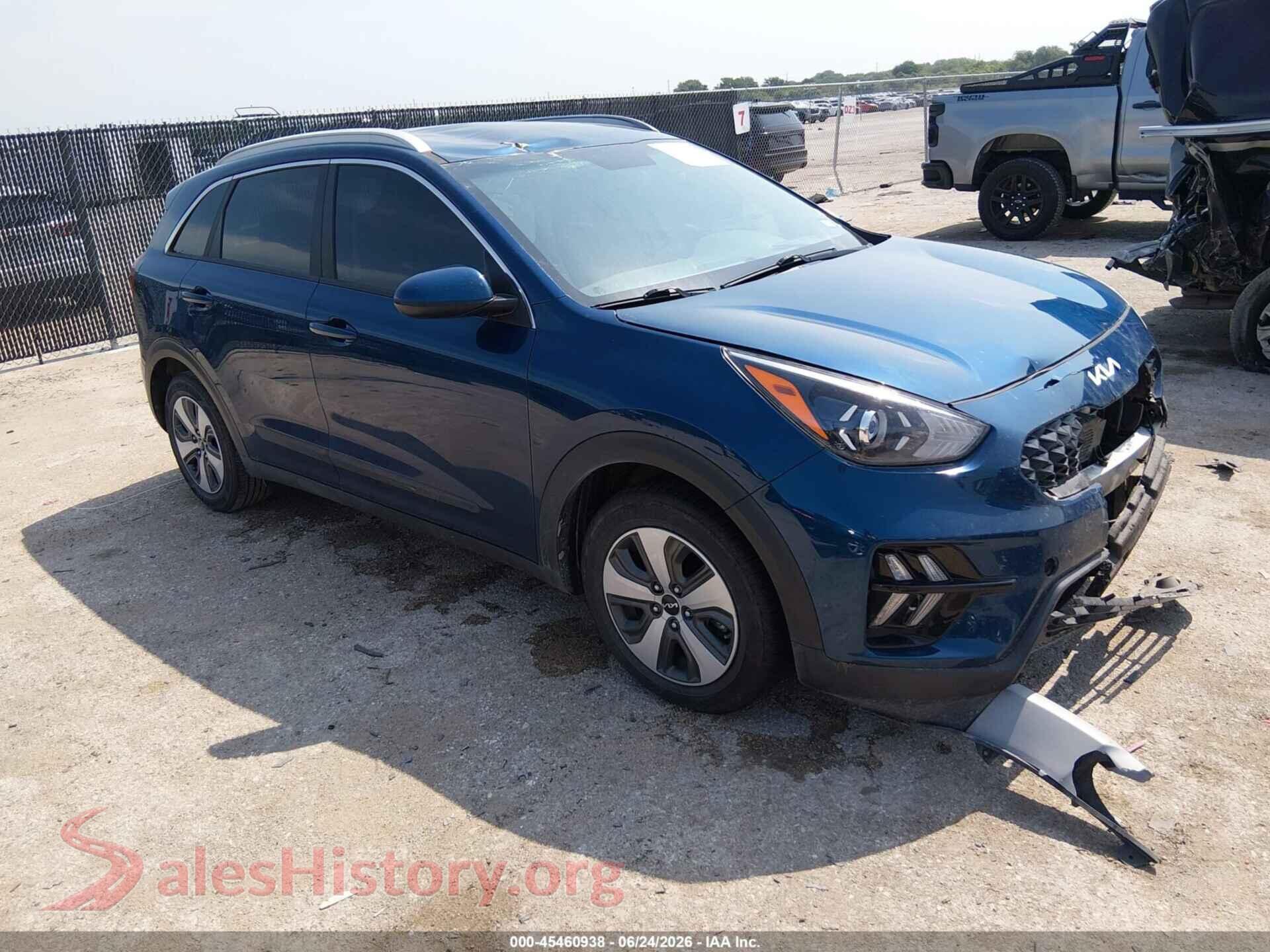 2022 KIA NIRO — VIN KNDCB3LC2N5505952