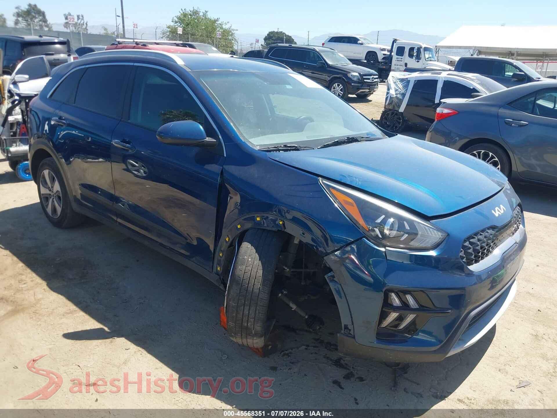 2022 KIA NIRO — VIN KNDCB3LC4N5515771