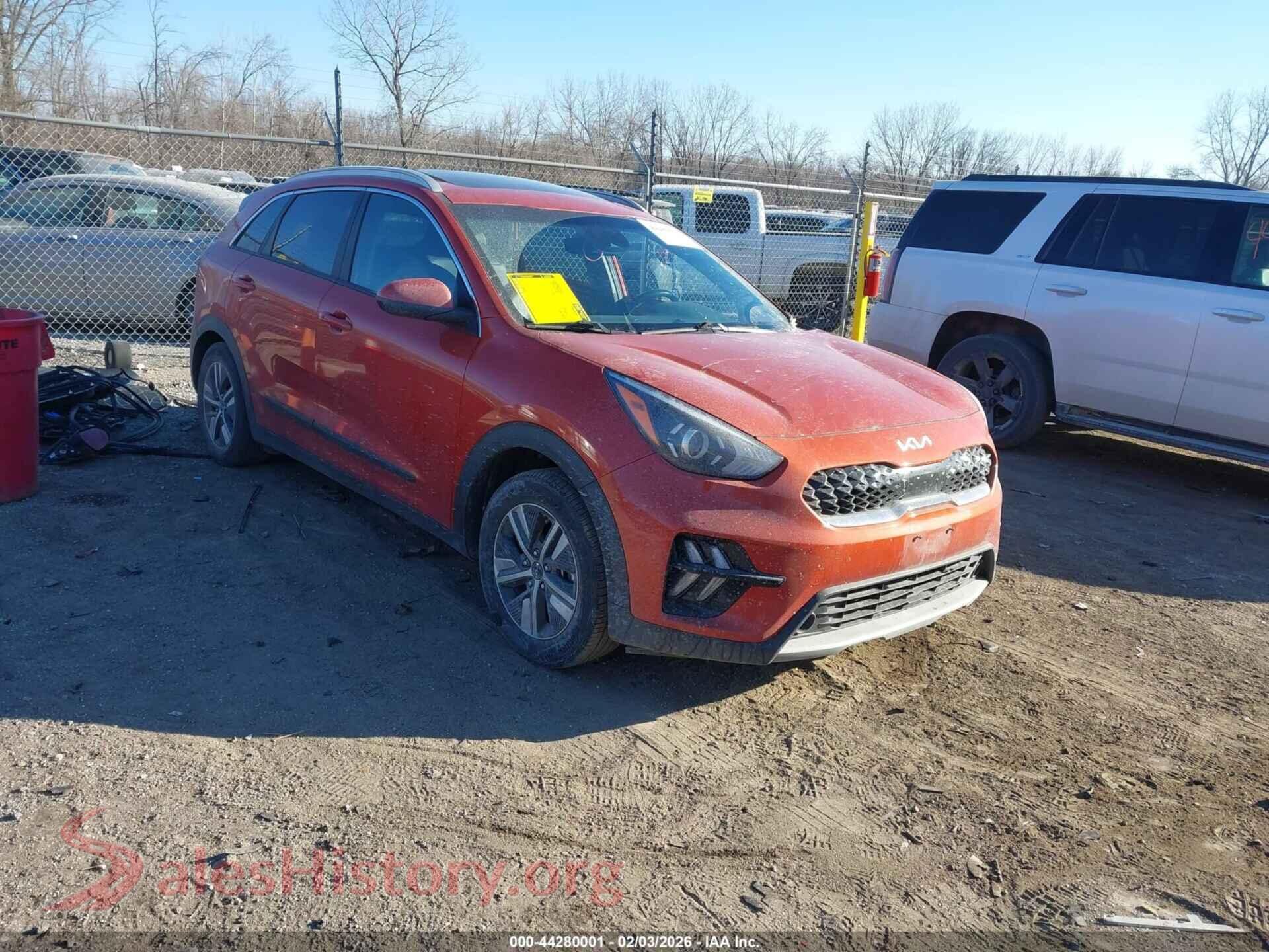 2022 KIA NIRO — VIN KNDCB3LC5N5527671