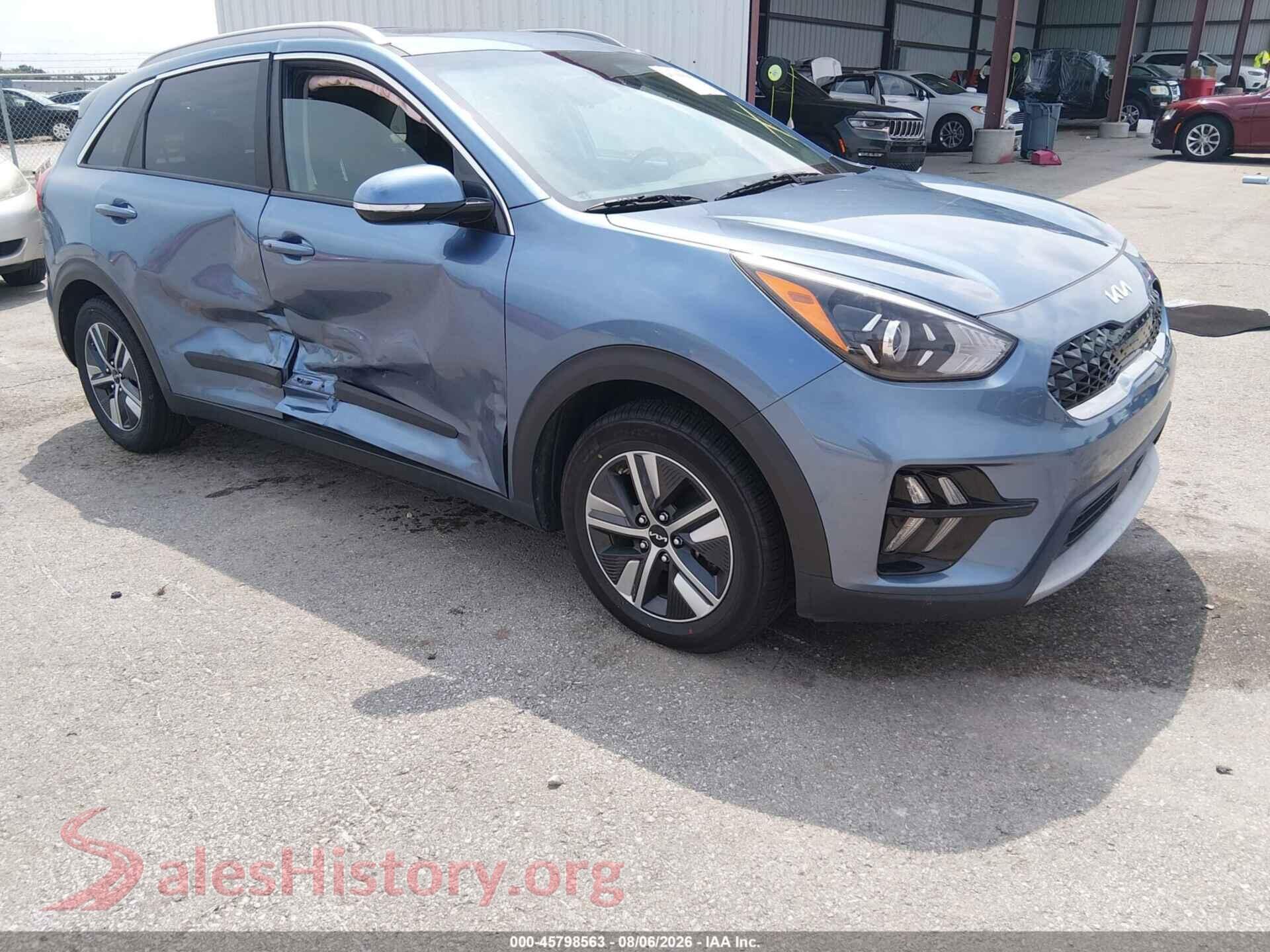 2022 KIA NIRO — VIN KNDCE3LC7N5493739