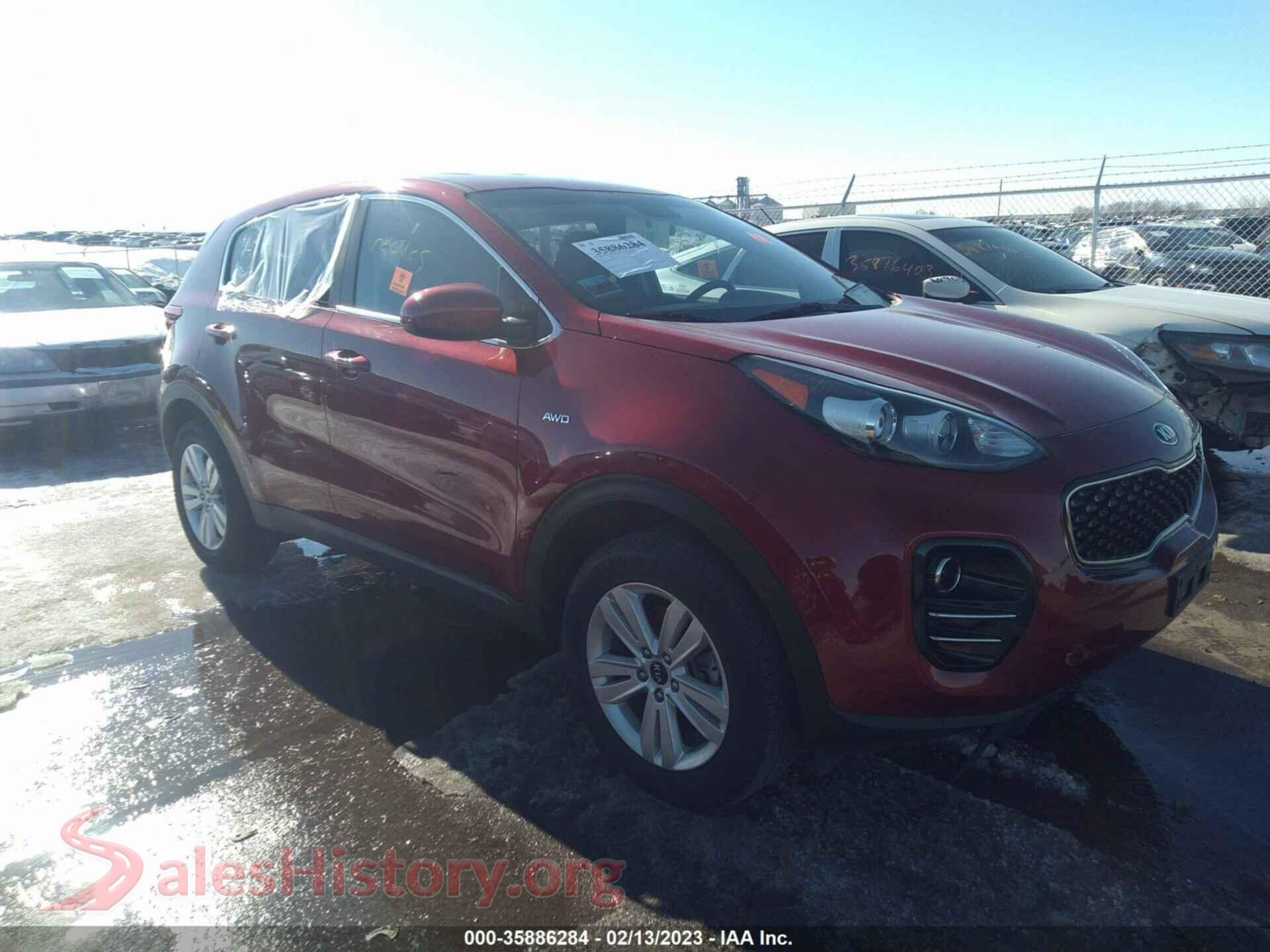 2019 KIA SPORTAGE — VIN KNDPMCAC4K7614492